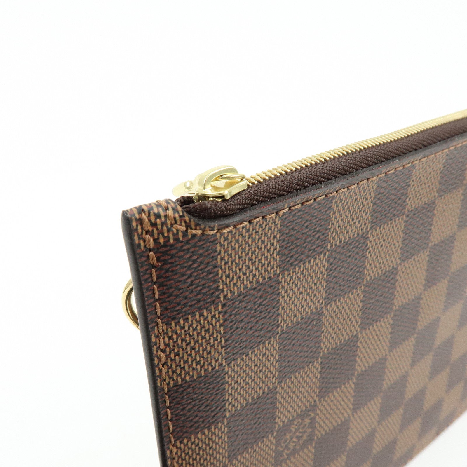Louis Vuitton Damier Canvas Pouch for Neverfull MM Ebene N41358