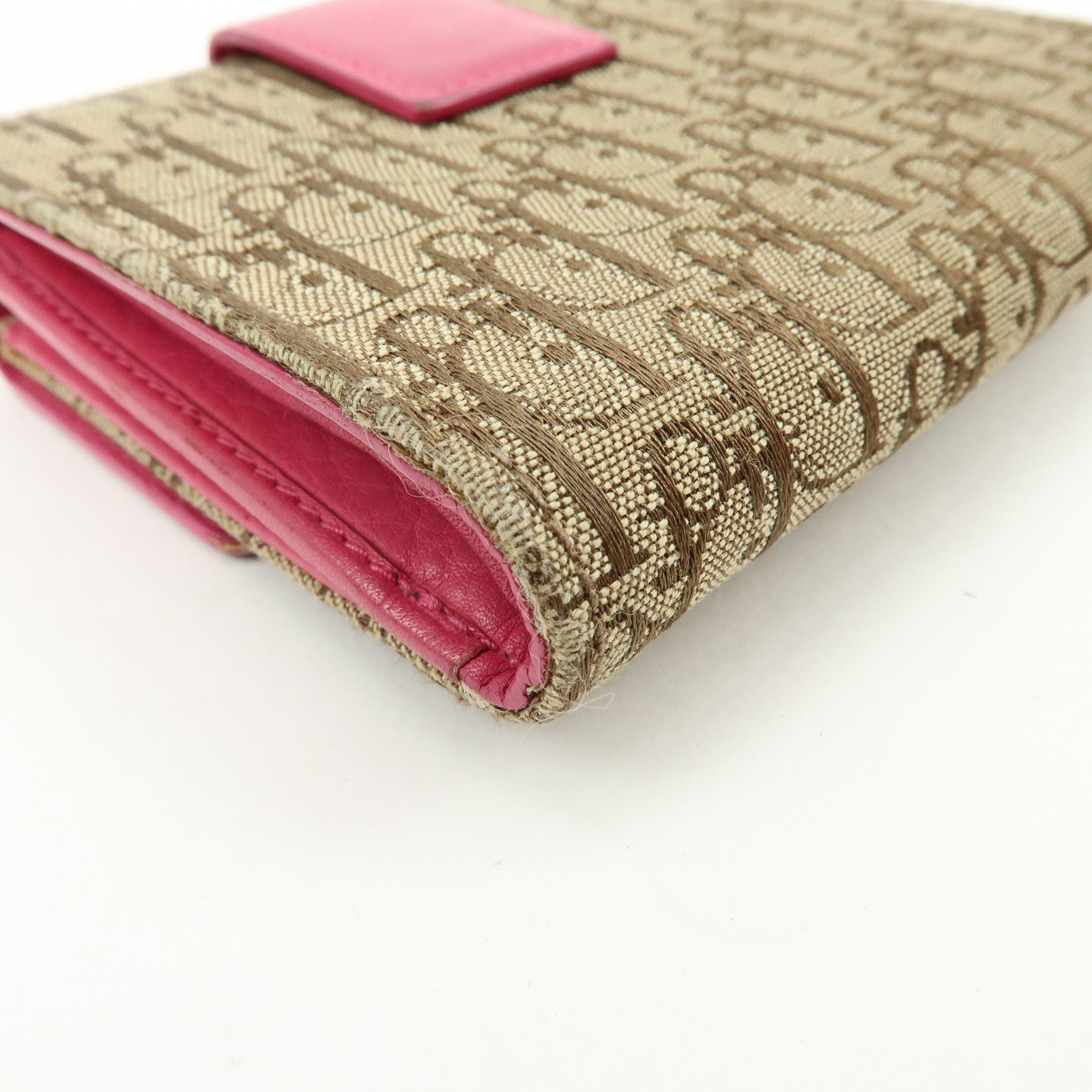 Christian Dior Street Chic Trotter Jaquard Canvas Leather Wallet