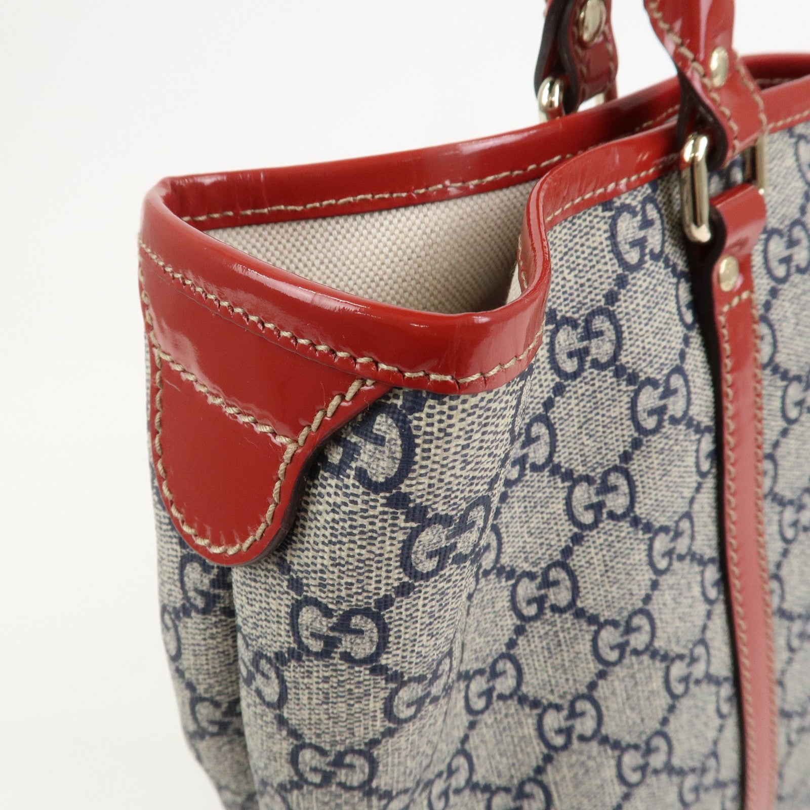 GUCCI JOY Collection GG Supreme PVC Patent Leather Tote Bag 197953