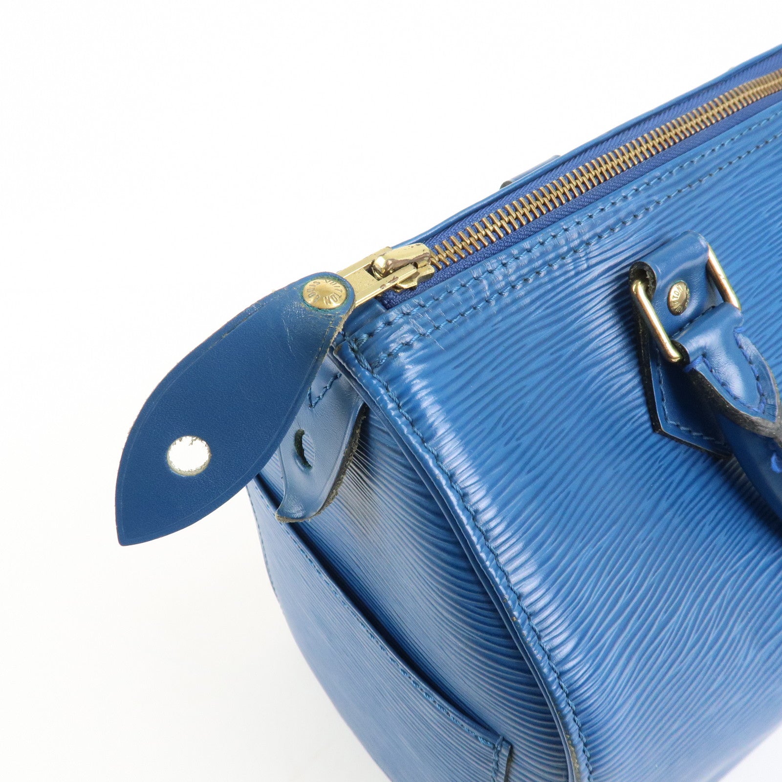 Louis Vuitton Epi Speedy 25 Hand Bag Boston Bag Blue M43015 Used