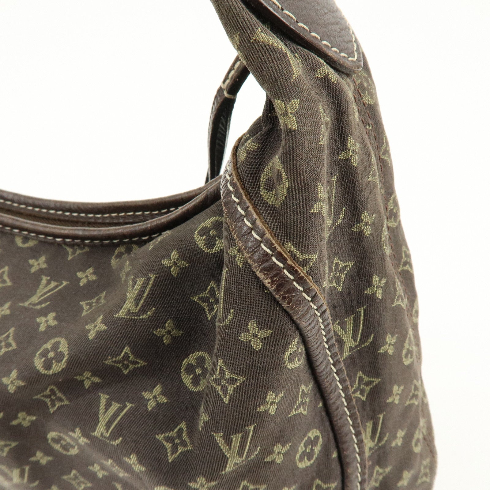 Louis Vuitton Monogram Mini Lin Manon MM Shoulder Bag Ebene M95619