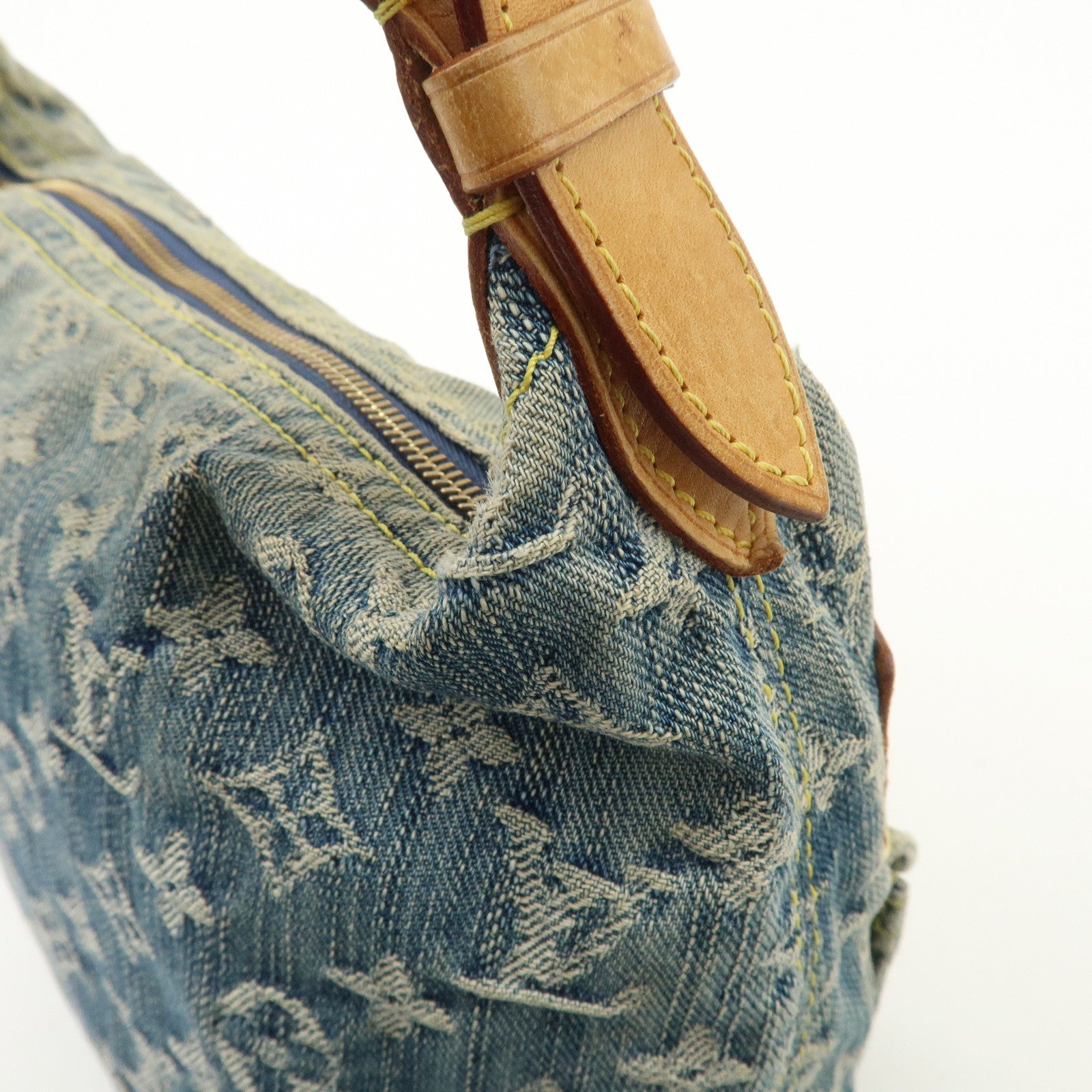 Louis Vuitton Monogram Denim Baggy PM 2Way Bag Shoulder Bag M95049 Used