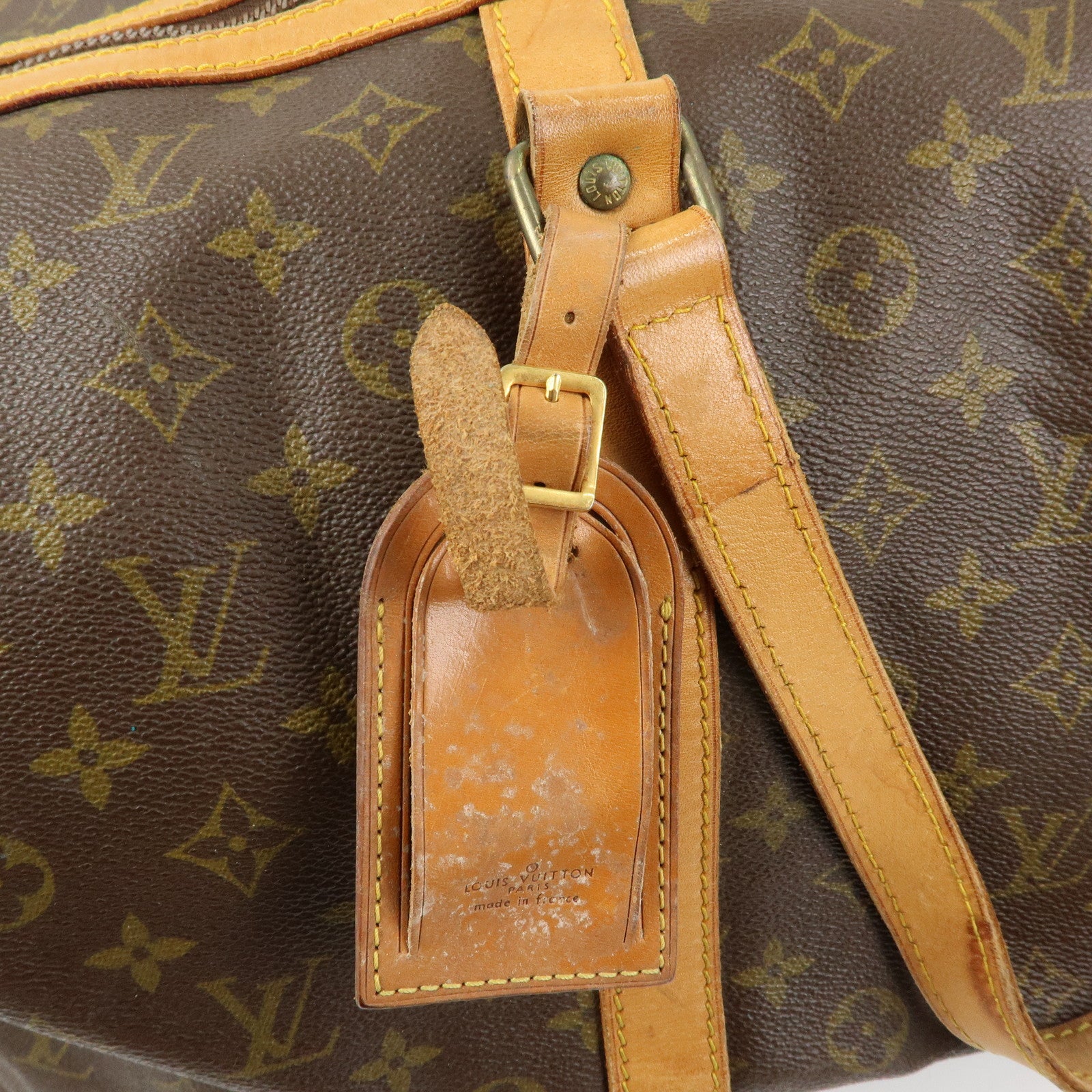 Louis Vuitton Monogram Sac Souple 55 Boston Bag Brown M41622