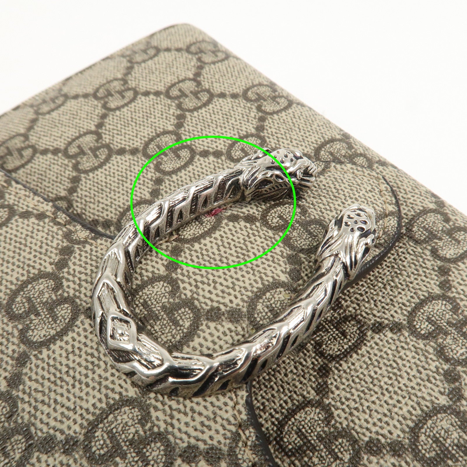 GUCCI Dionysus GG Supreme Chain Shoulder Bag Beige 401231