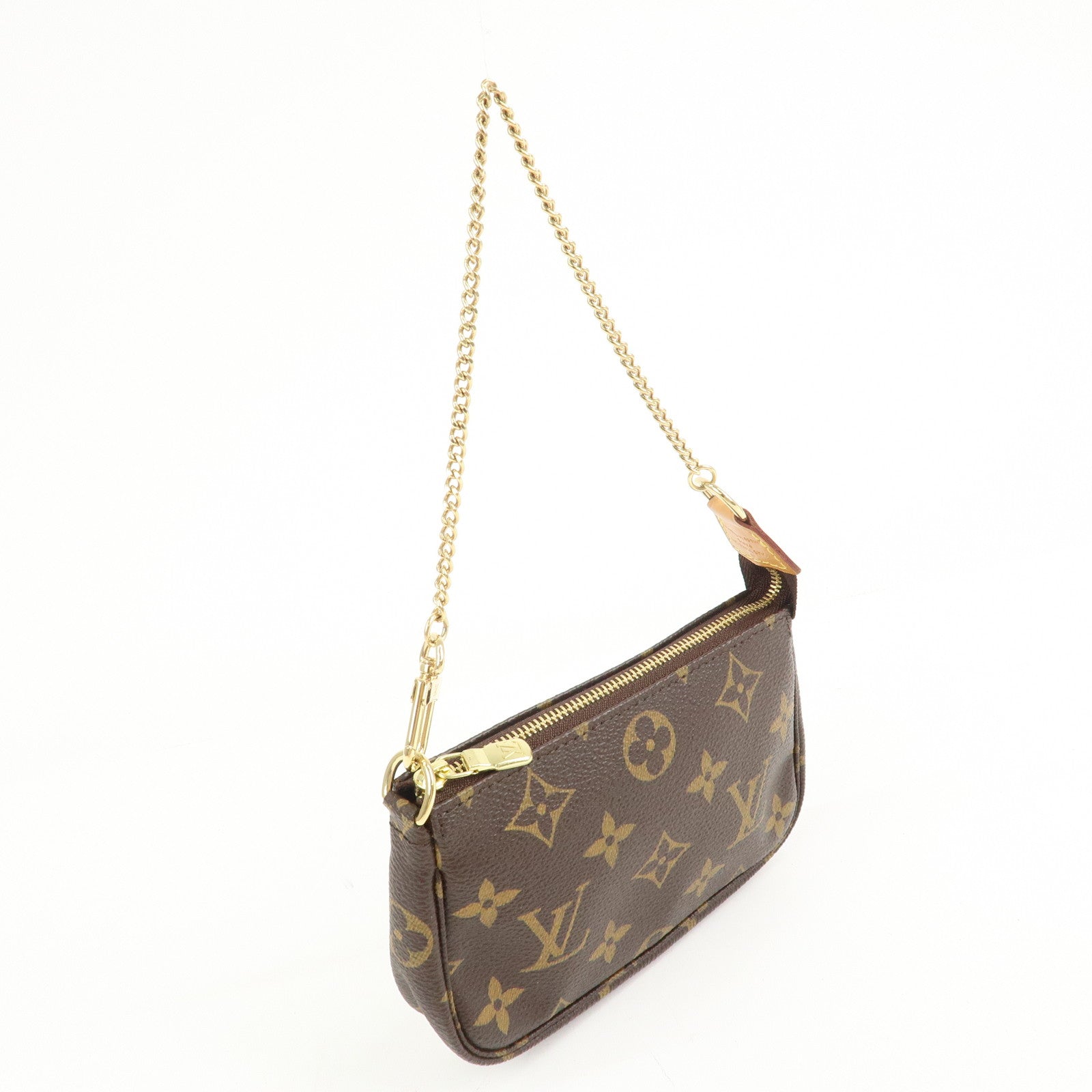 Louis Vuitton Monogram Mini Pochette Accessoires Hand Bag M58009