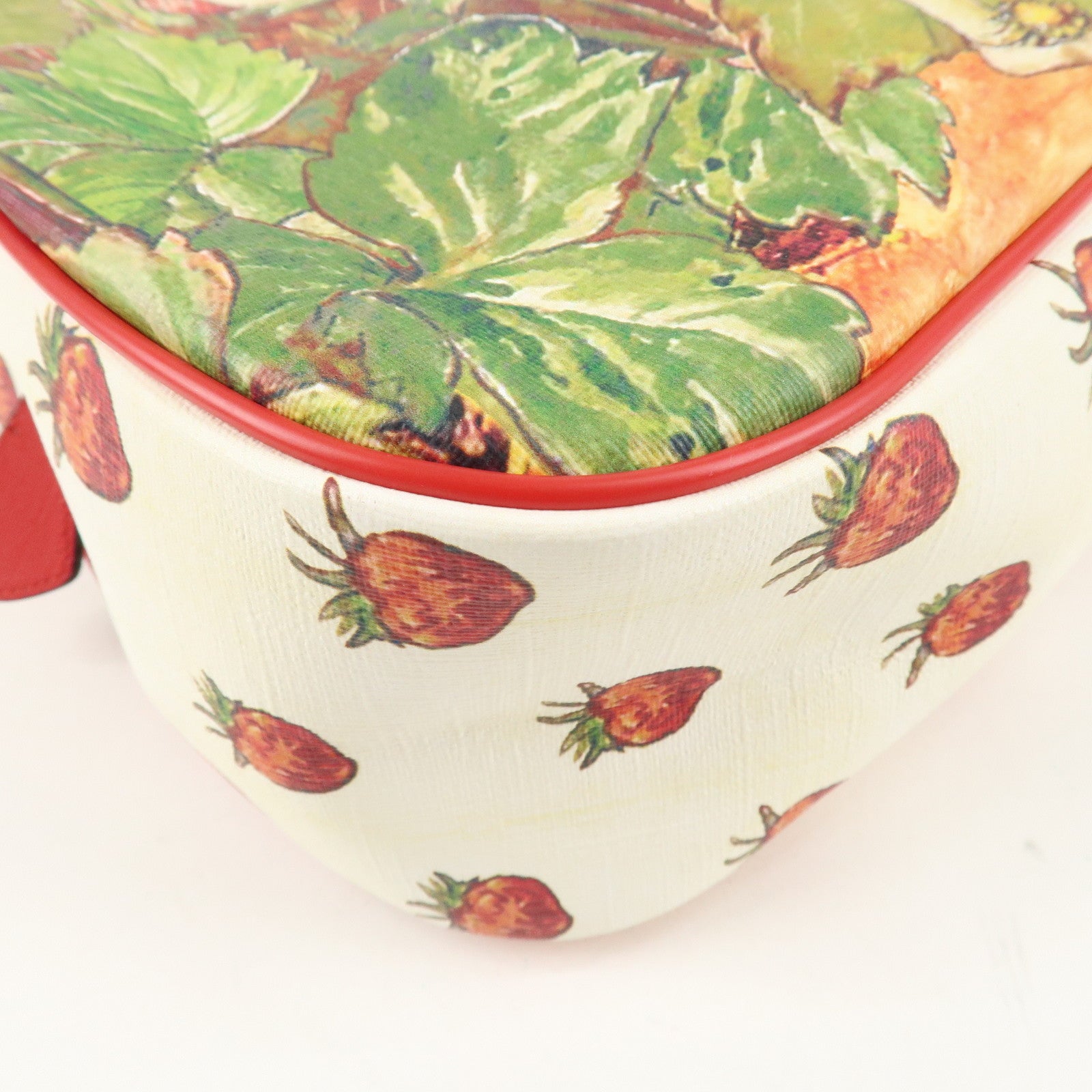 GUCCI Children's PVC Leather Back Pack Beige Red 433578 Used