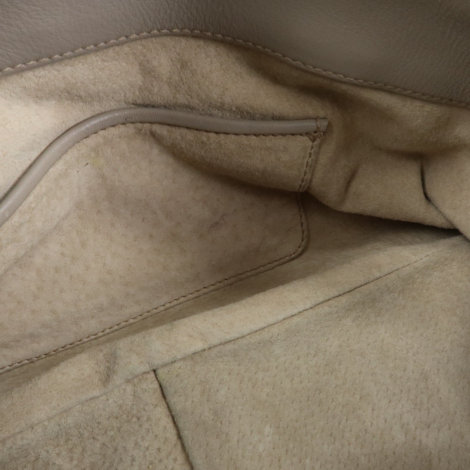 PRADA Logo Leather 2Way Bag Hand Bag Shoulder Bag Greige