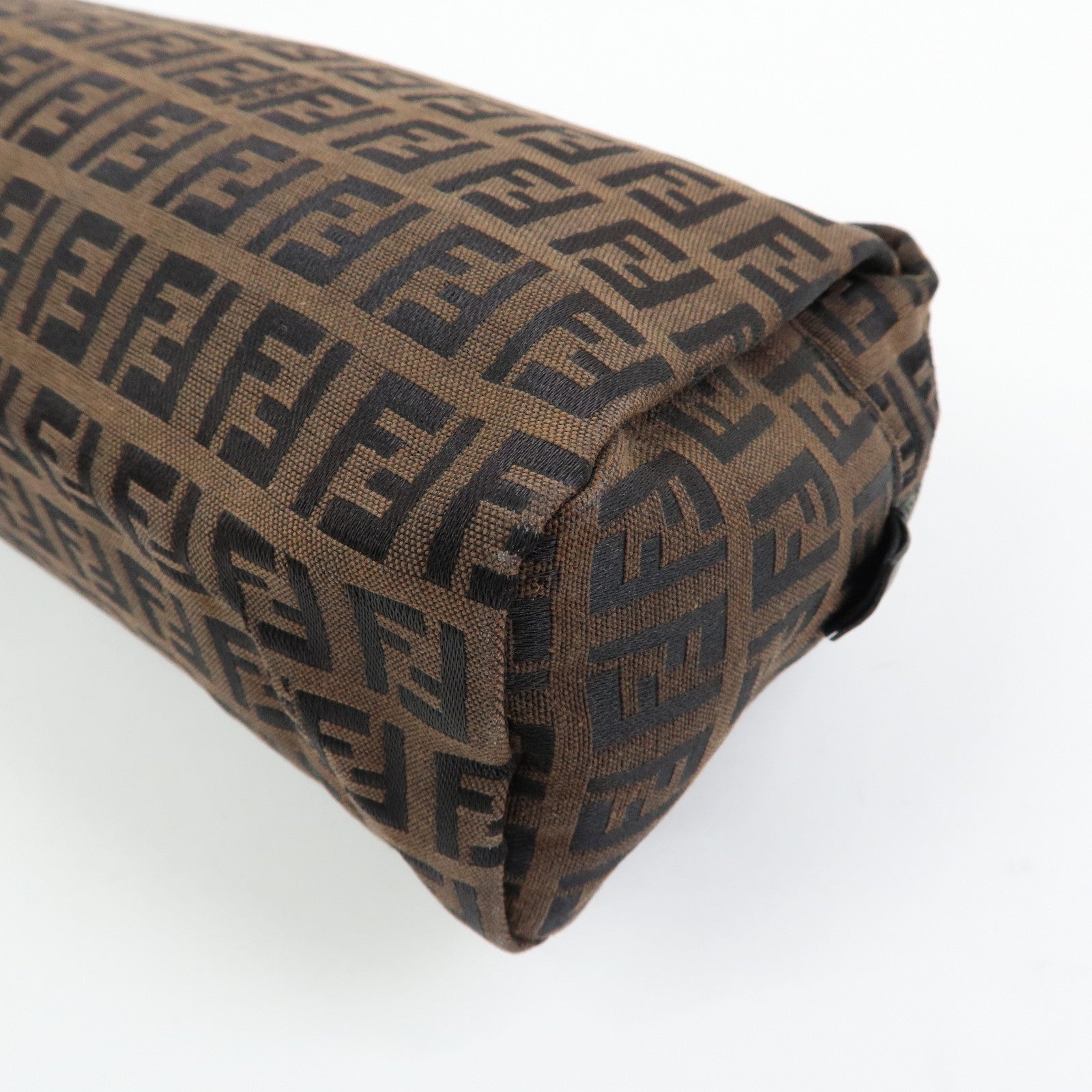 FENDI Zucca Set of 2 Canvas Leather Pouch Brown 7N0023 7N0006