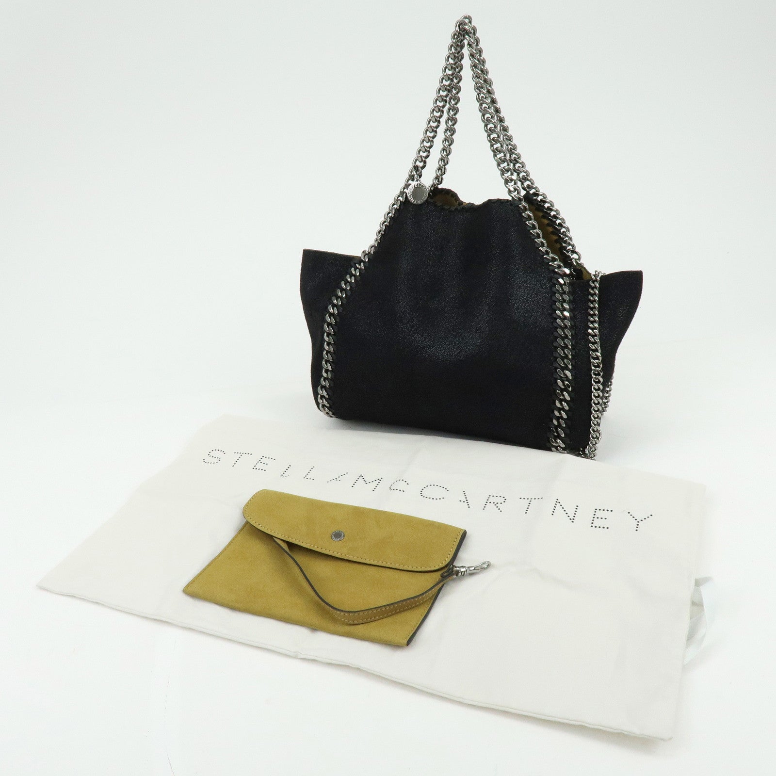 STELLA MCCARTNEY Falabella Polyester 2Way Bag Black Yellow
