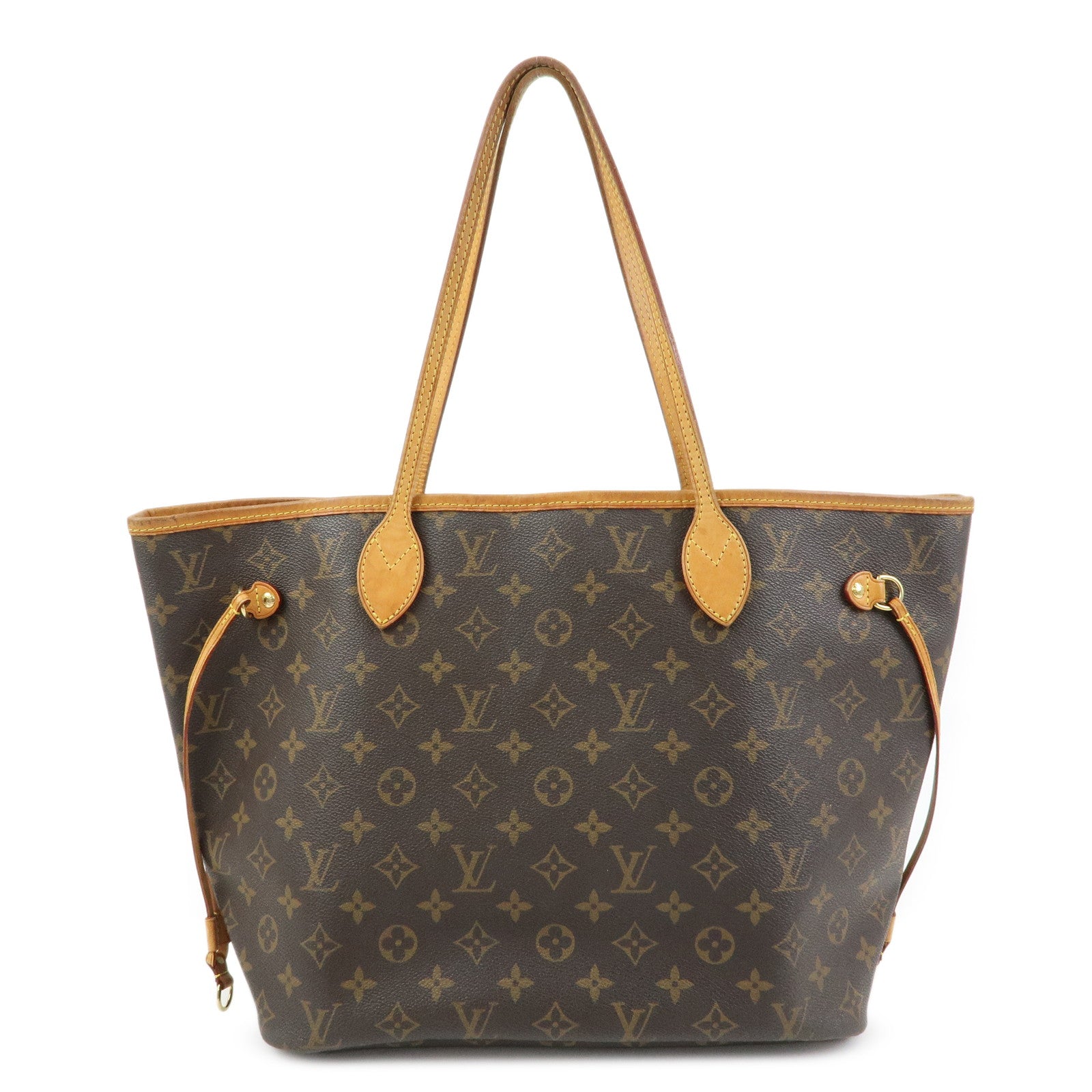 Louis Vuitton Monogram Neverfull MM Tote Shoulder Bag Brown M40156 Auth Used F/S