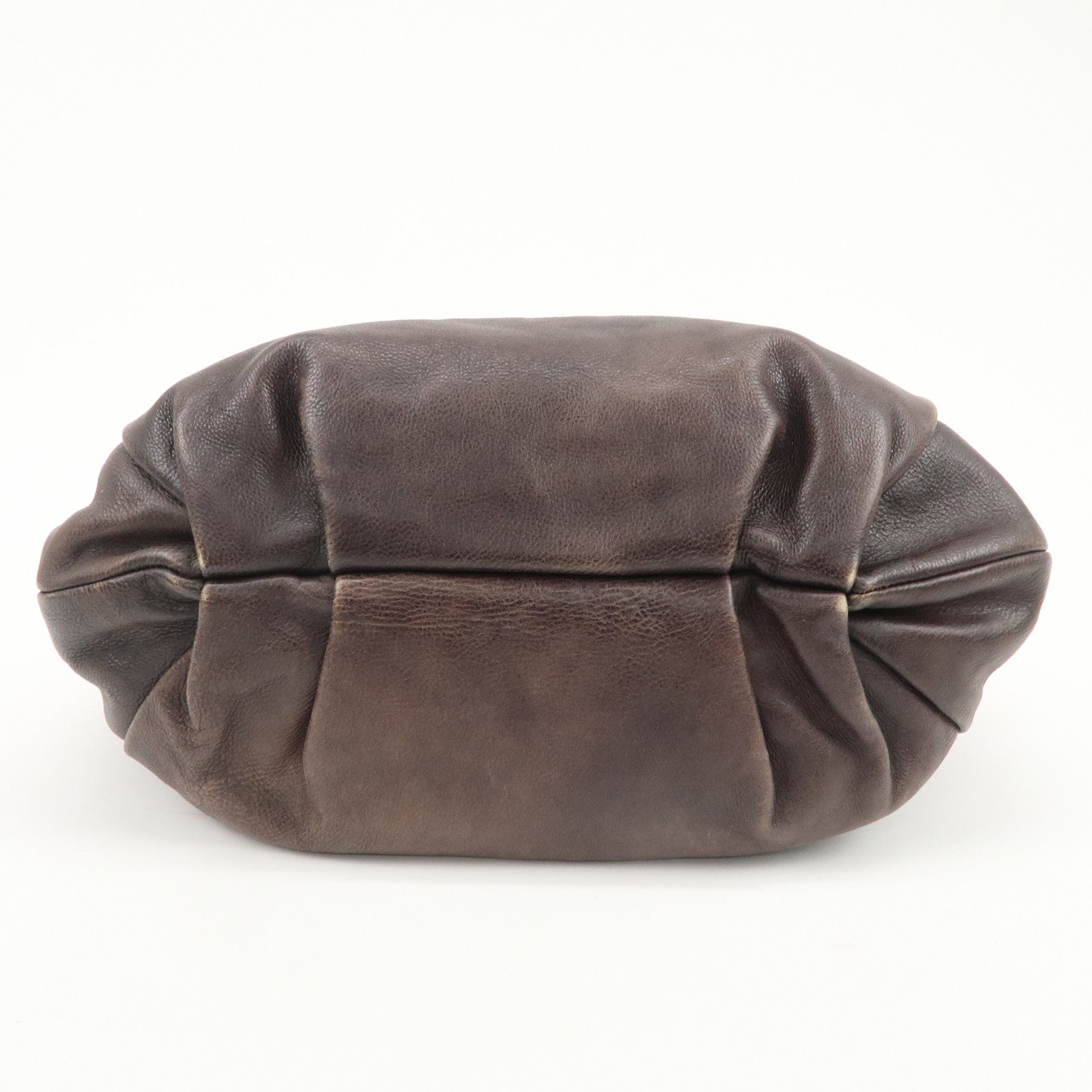 PRADA Leather Gradation Shoulder Bag Brown BR4070