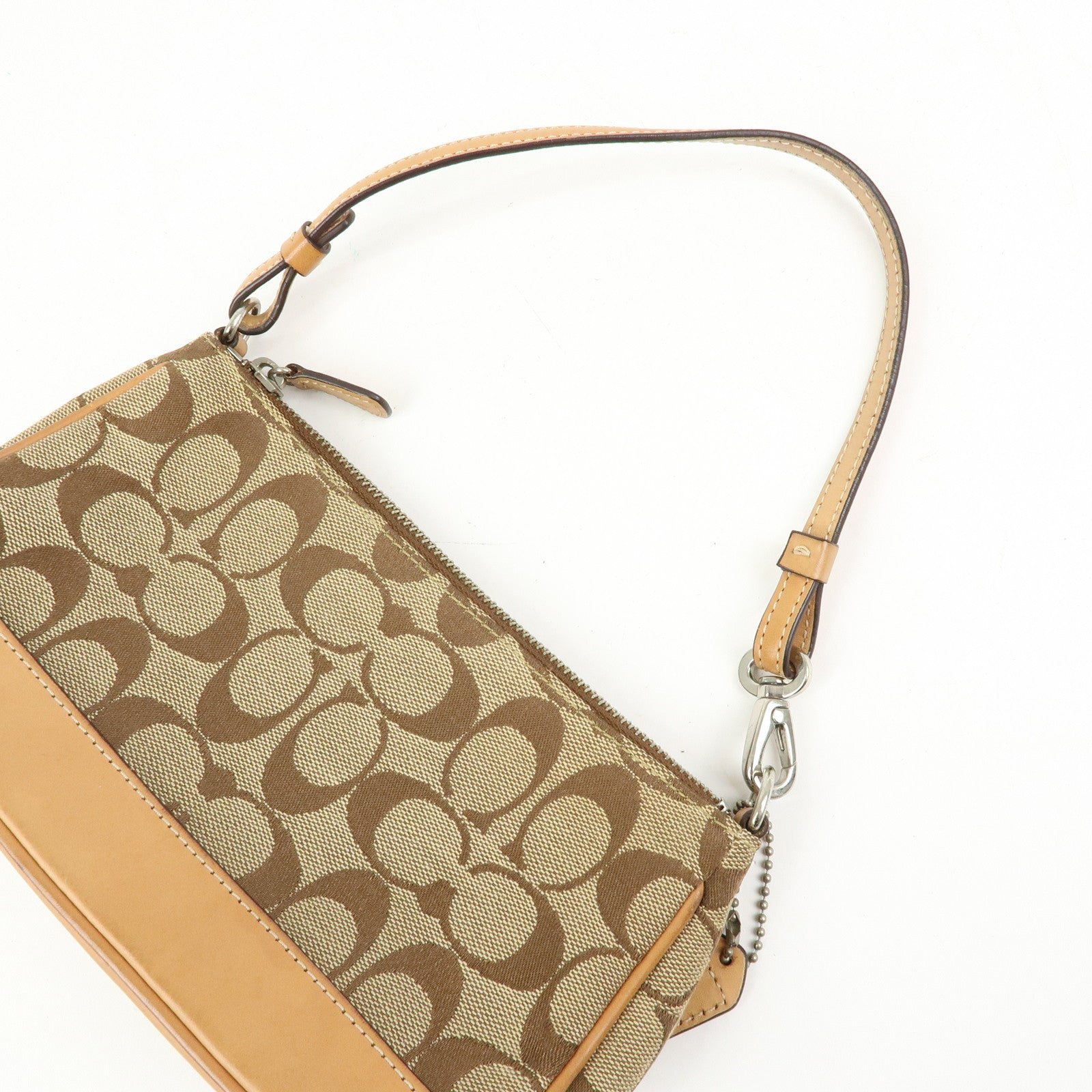 COACH Signature Set of 2 Mini Canvas Leather Shoulder Hand Bag