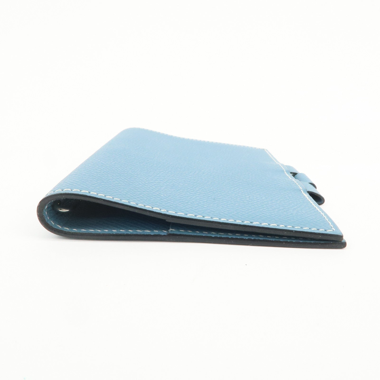 HERMES Agenda PM Veau Epsom Planner Cover □L Stamped Light Blue