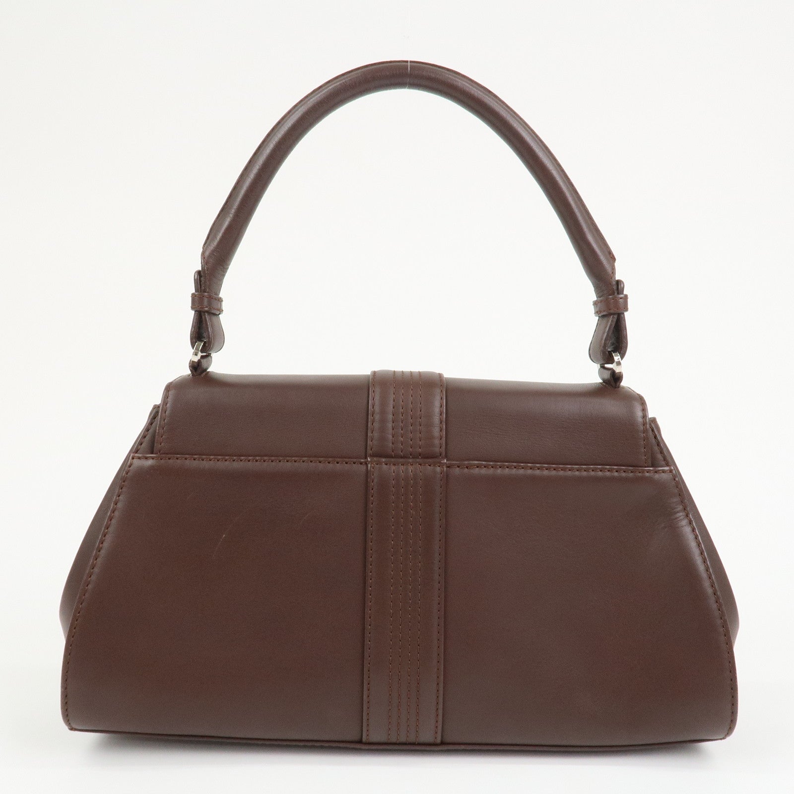 LOEWE Anagram Leather Hand Bag Shoulder Bag Brown