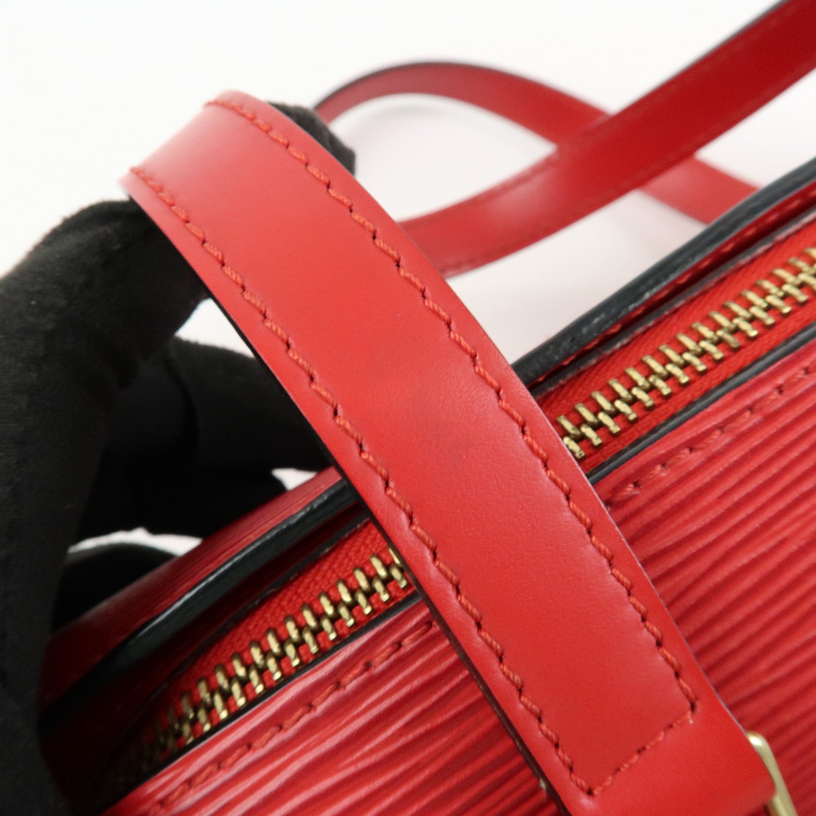 Louis Vuitton Epi Soufflot Leather Hand Bag Castillian Red M52227