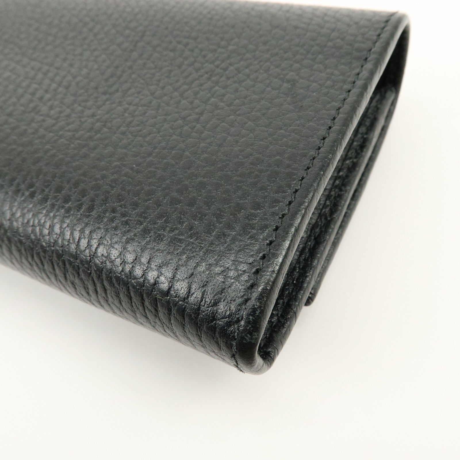 GUCCI GG Marmont Leather Long Flap Wallet Black 456116