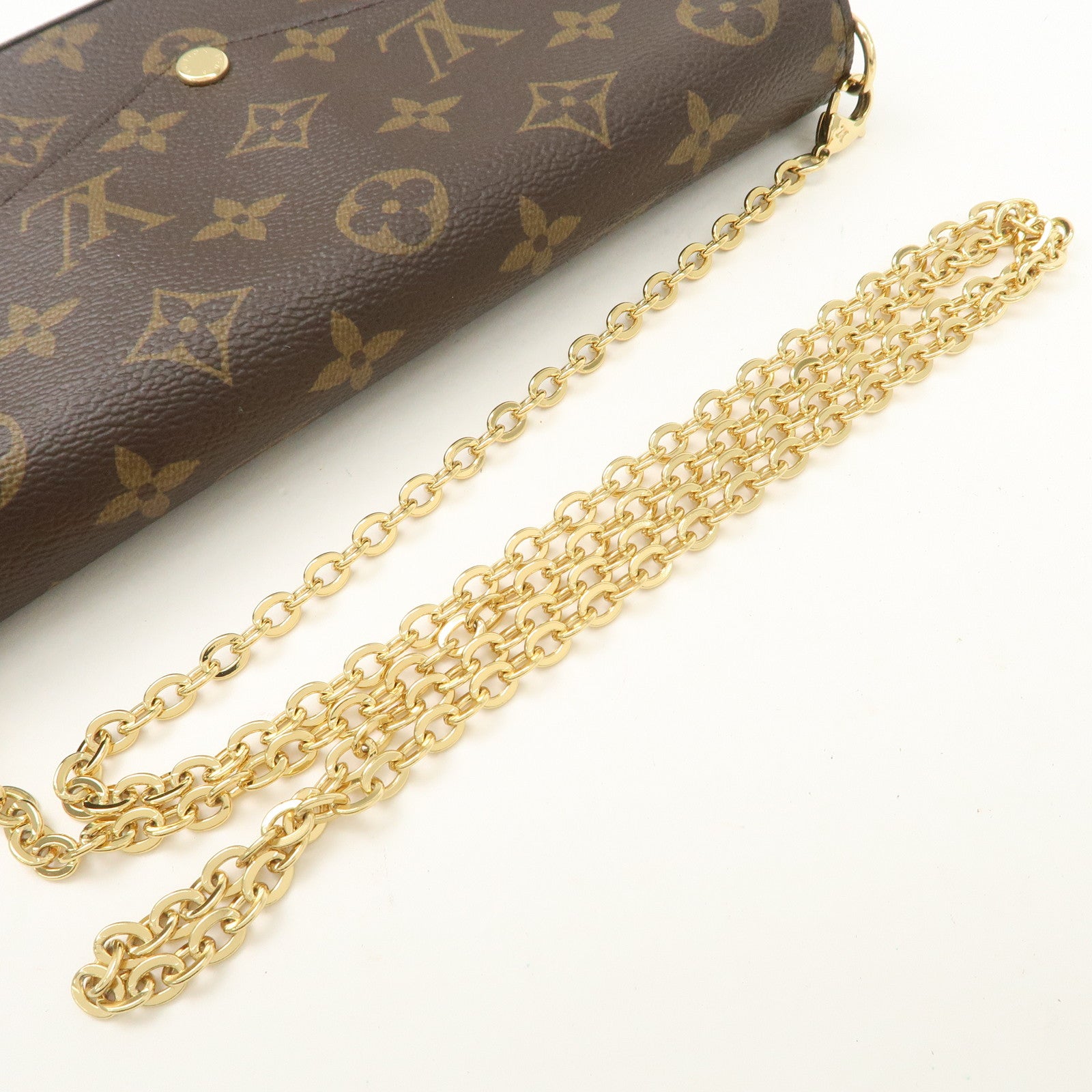 Louis Vuitton Monogram Pochette Felicie Shoulder Bag Brown M61276 Used