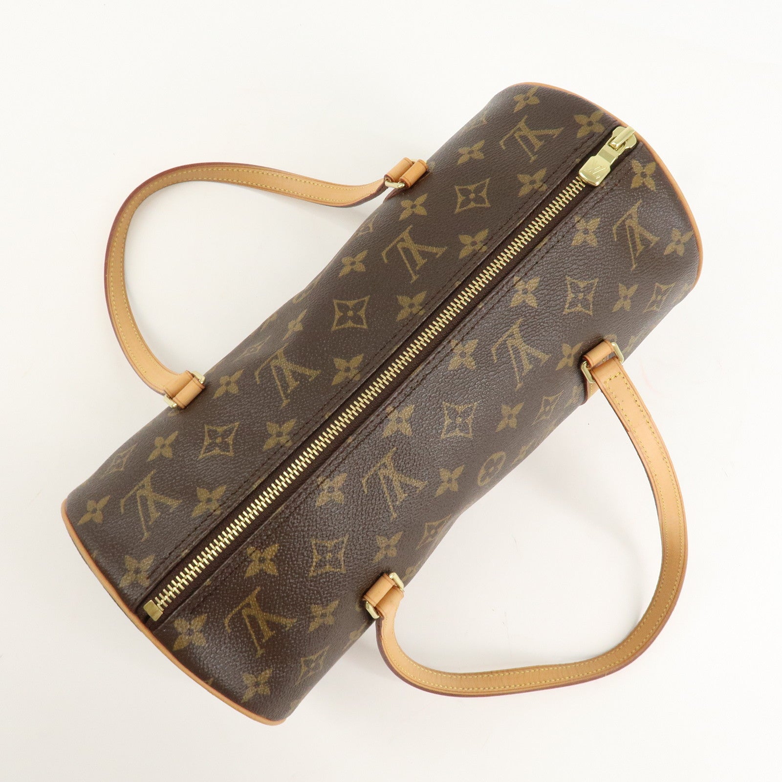 Louis Vuitton Monogram Papillon 30 Hand Bag New Style Brown M51385 Used