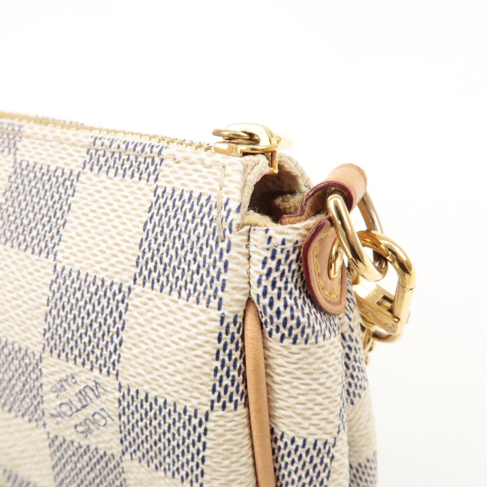 Louis Vuitton Damier Azur Eva 2Way Bag Pouch Shoulder Bag N55214 Used