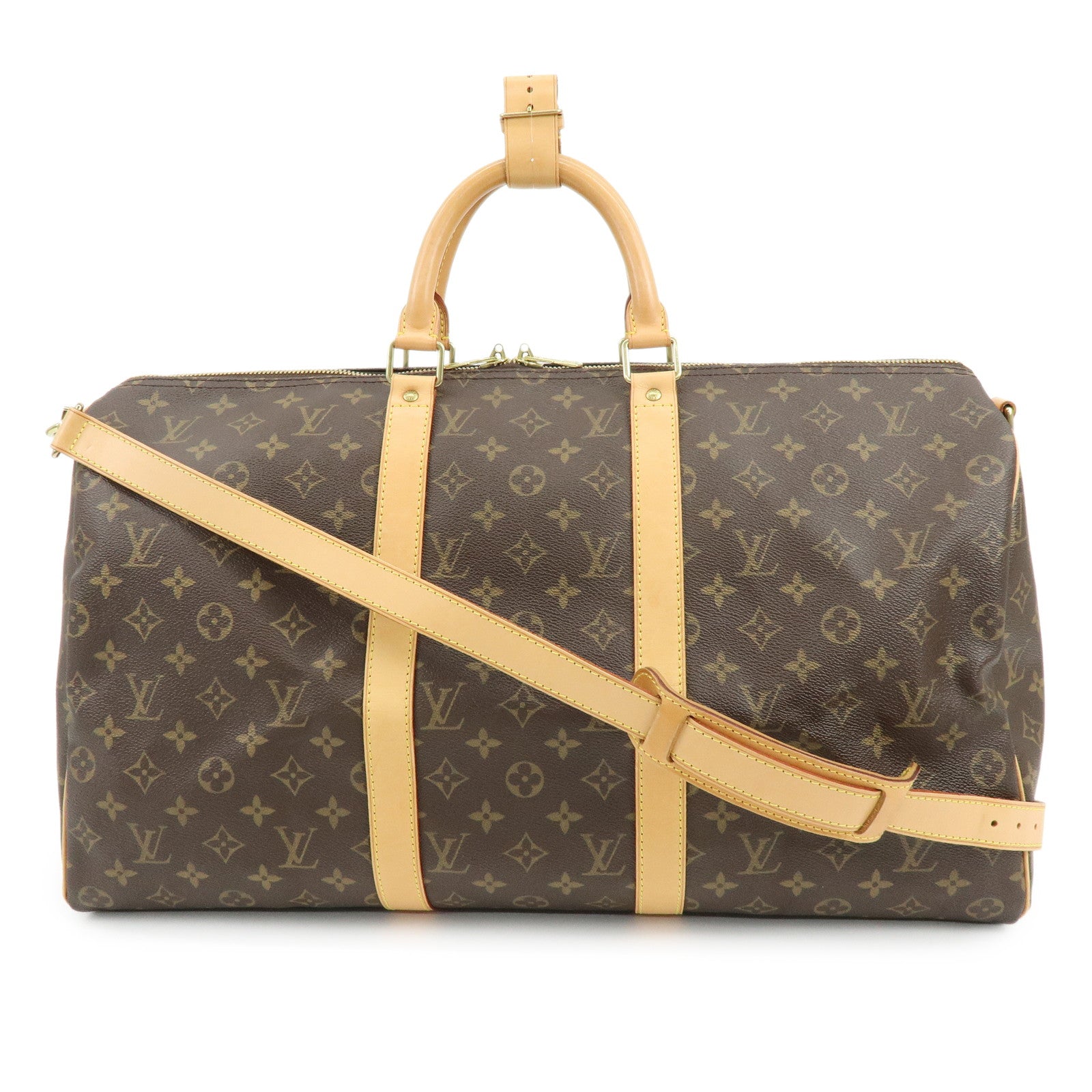 Louis Vuitton Monogram Keep All Bandouliere 50 Boston Bag M41416