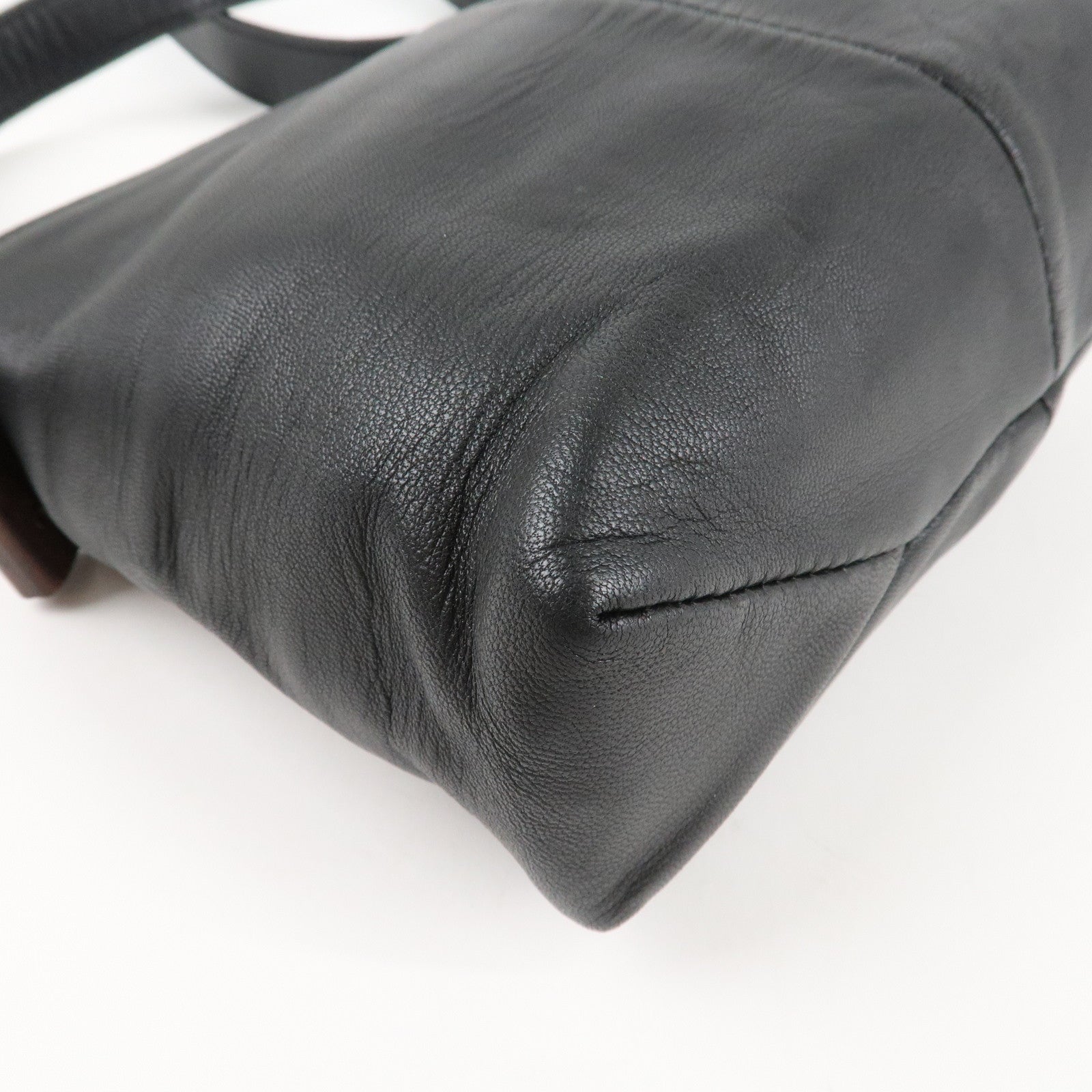 LOEWE Nappa Leather Shoulder Bag Crossbody Bag Black Used
