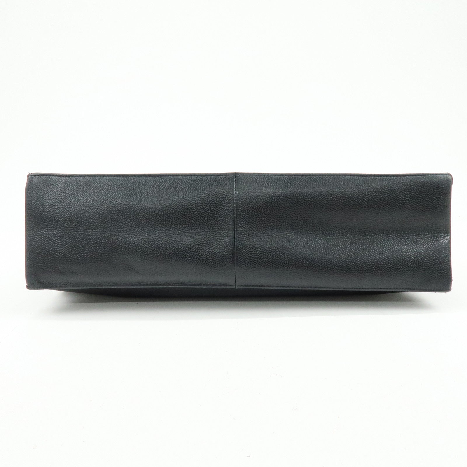 CHANEL COCO Mark Caviarskin Tote Bag Chain Shoulder Bag Black