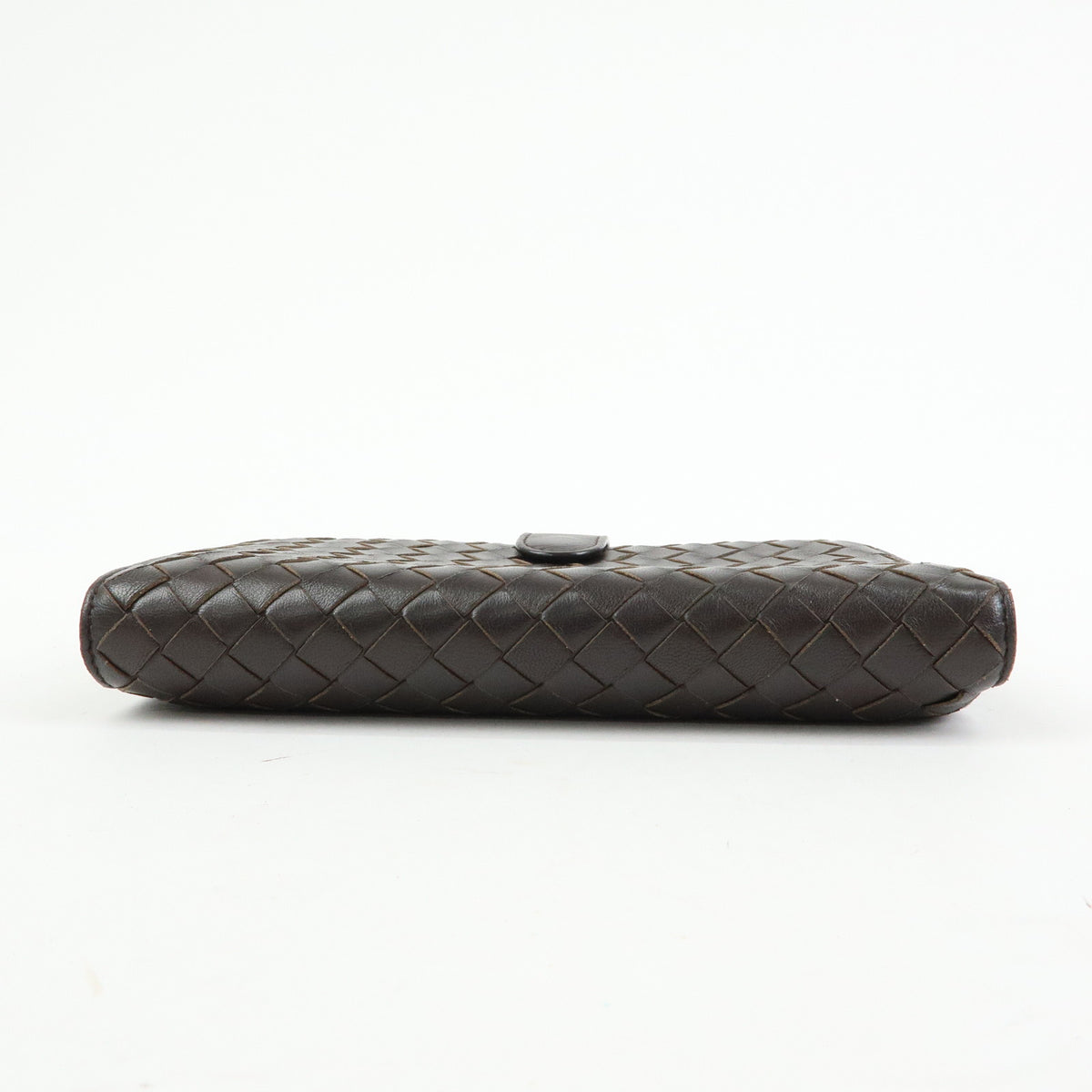 BOTTEGA VENETA Intrecciato Leather Bi-fold Long Wallet Brown