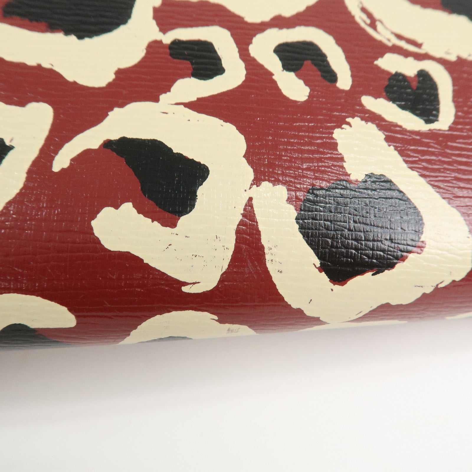 GUCCI Interlocking G Leather Leopard Round Zippy Long Wallet 309705