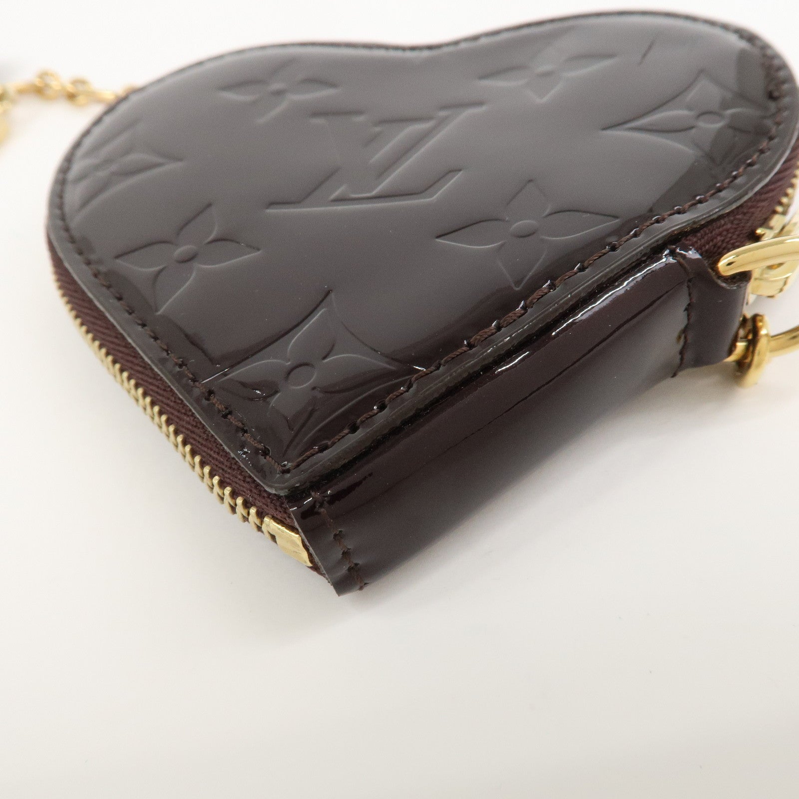 Louis Vuitton Monogram Vernis Porte Monnaie Coeur Amarante M93561