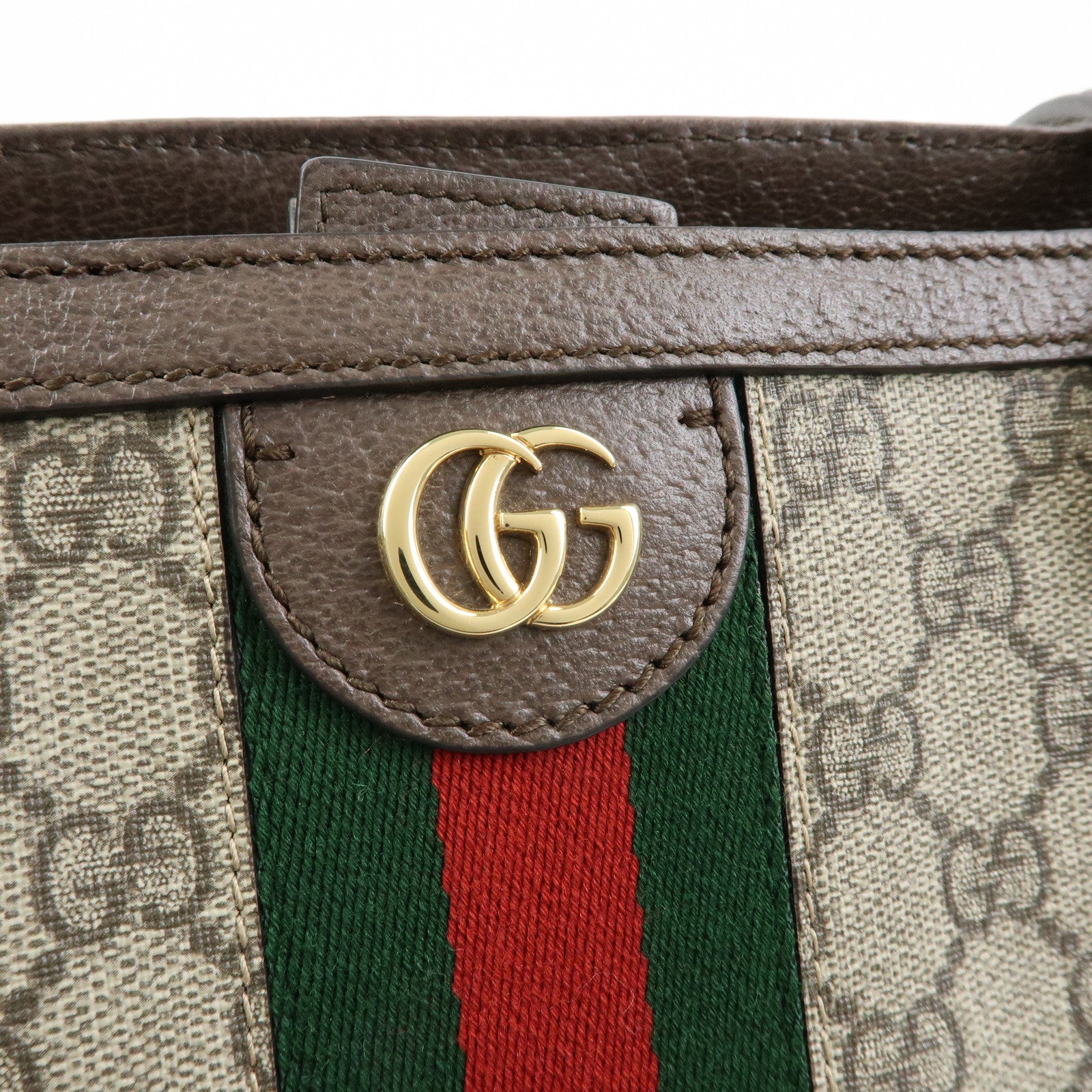 GUCCI Ophidia Sherry Medium Tote Shoulder Bag Beige Brown 631685
