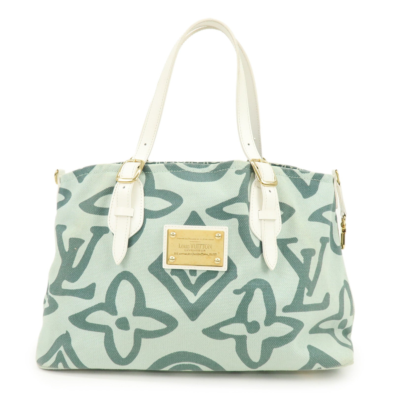 Louis Vuitton Cruise Line Tahitienne PM Canvas Tote Bag Mint M95678