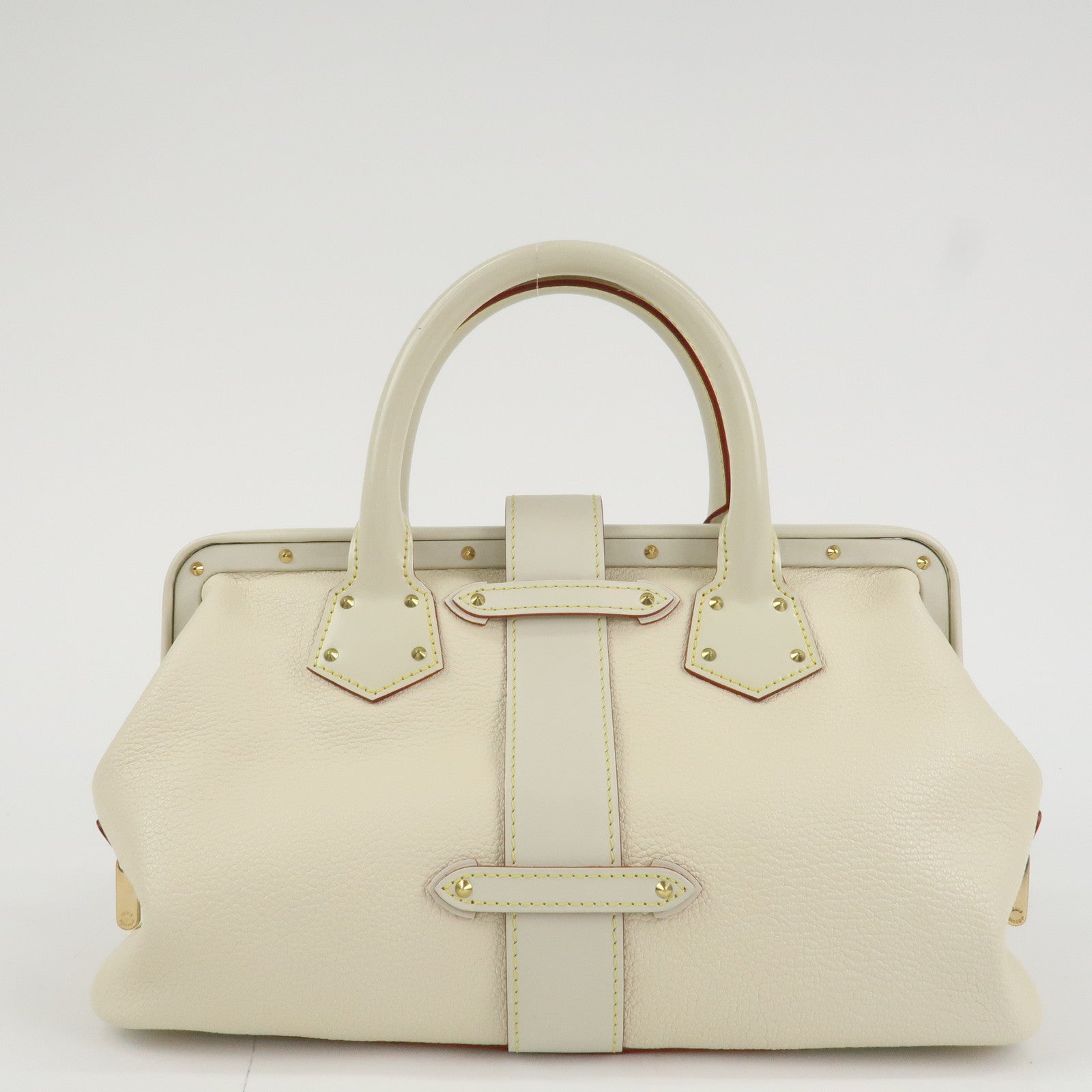 Louis Vuitton Suhari Leather PM Blanc Ivory Gold Hardware M91811 Used
