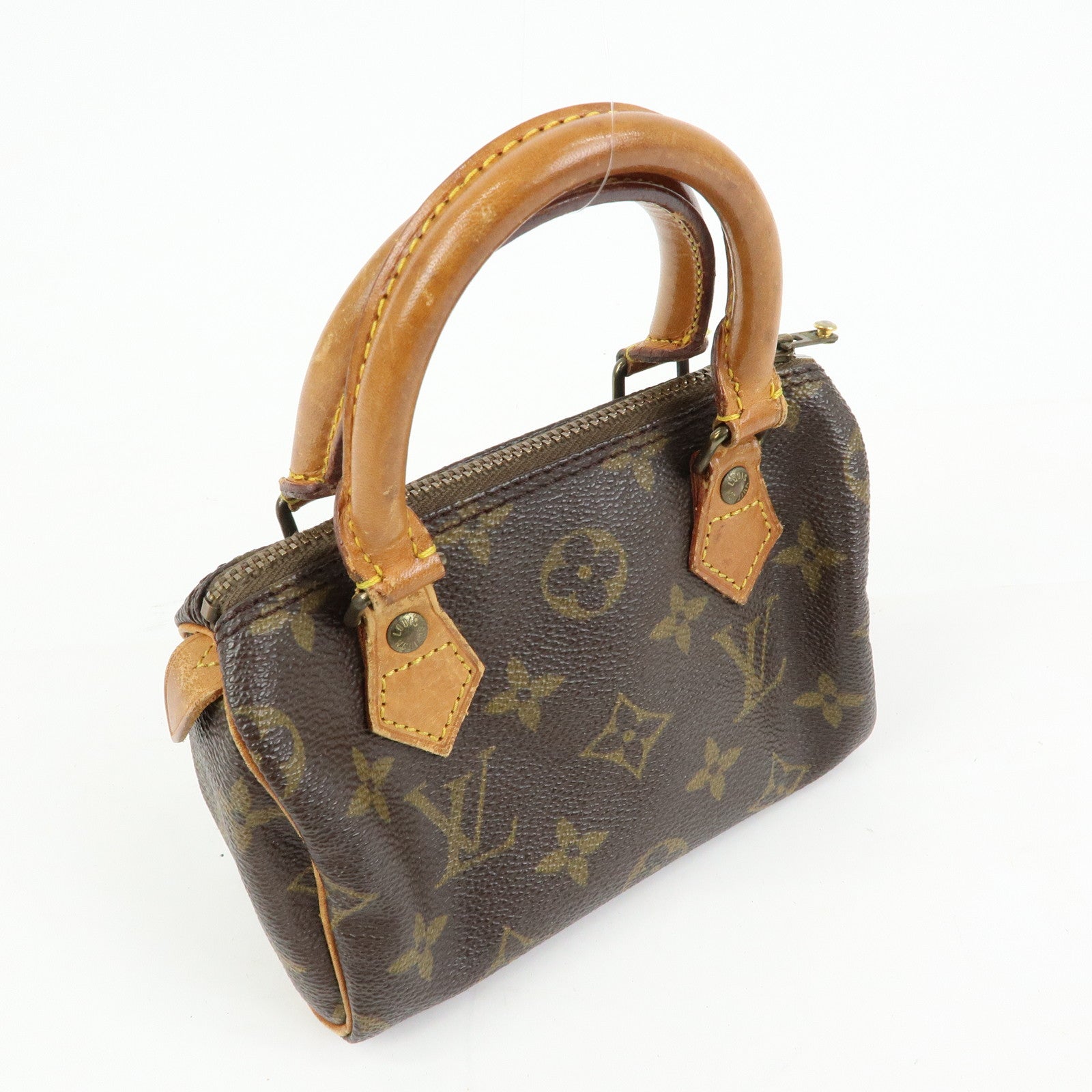 Louis Vuitton Monogram Mini Speedy Hand Bag Brown M41534