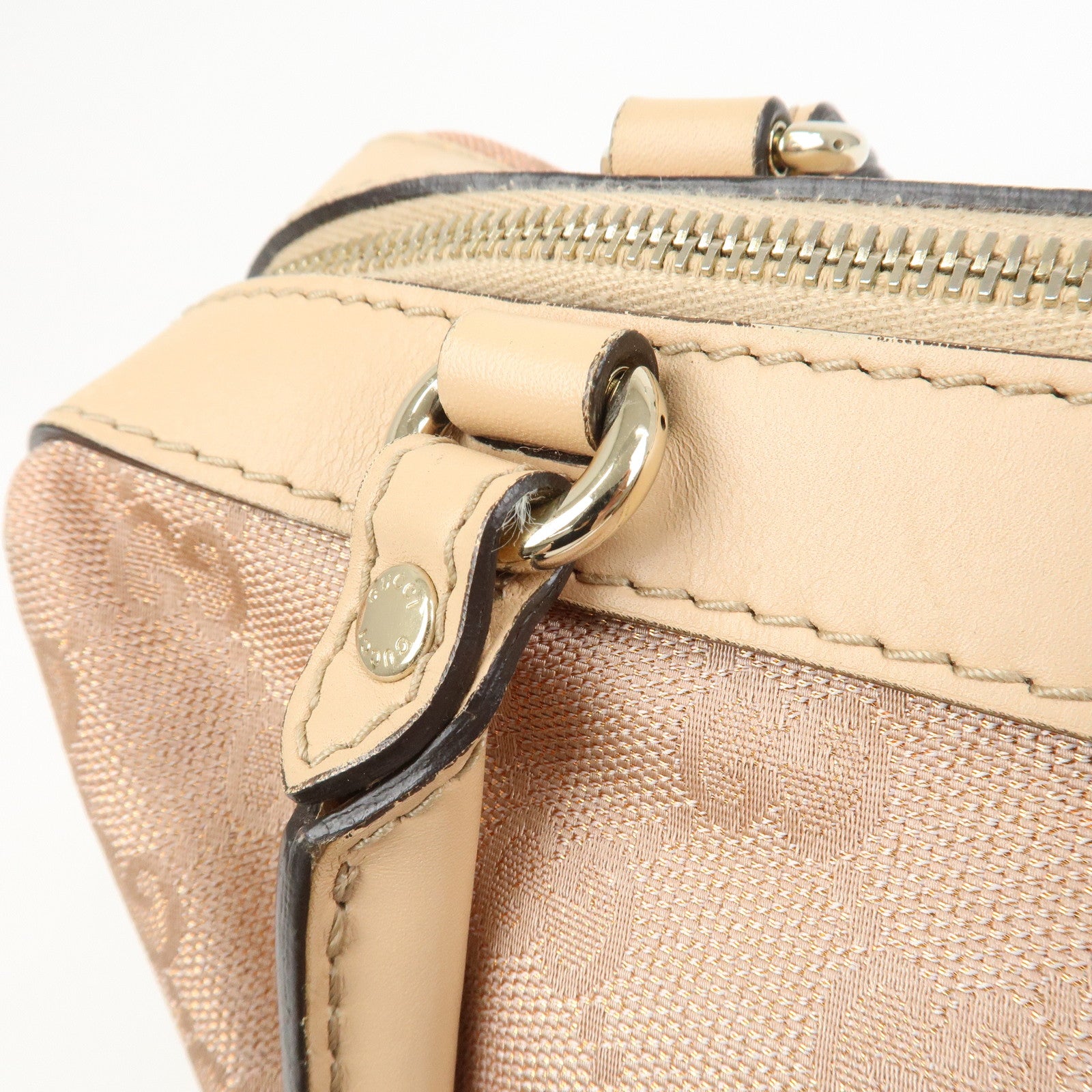 GUCCI Lovely Heart GG Monogram Canvas Mini Boston Bag 257067