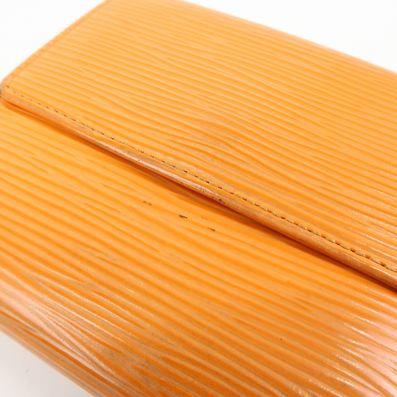 Louis Vuitton Epi Porte Monnaie Billets Credit Wallet Orange M6348H