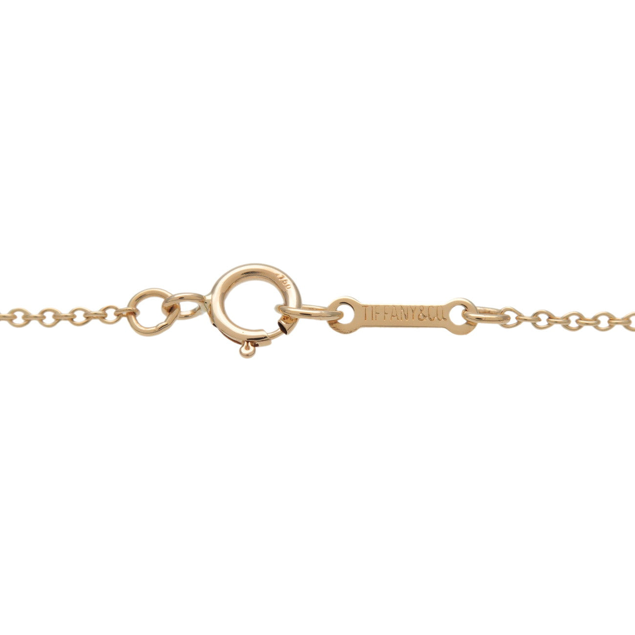 Tiffany & Co Bean Necklace Small K18YG 750YG Yellow Gold