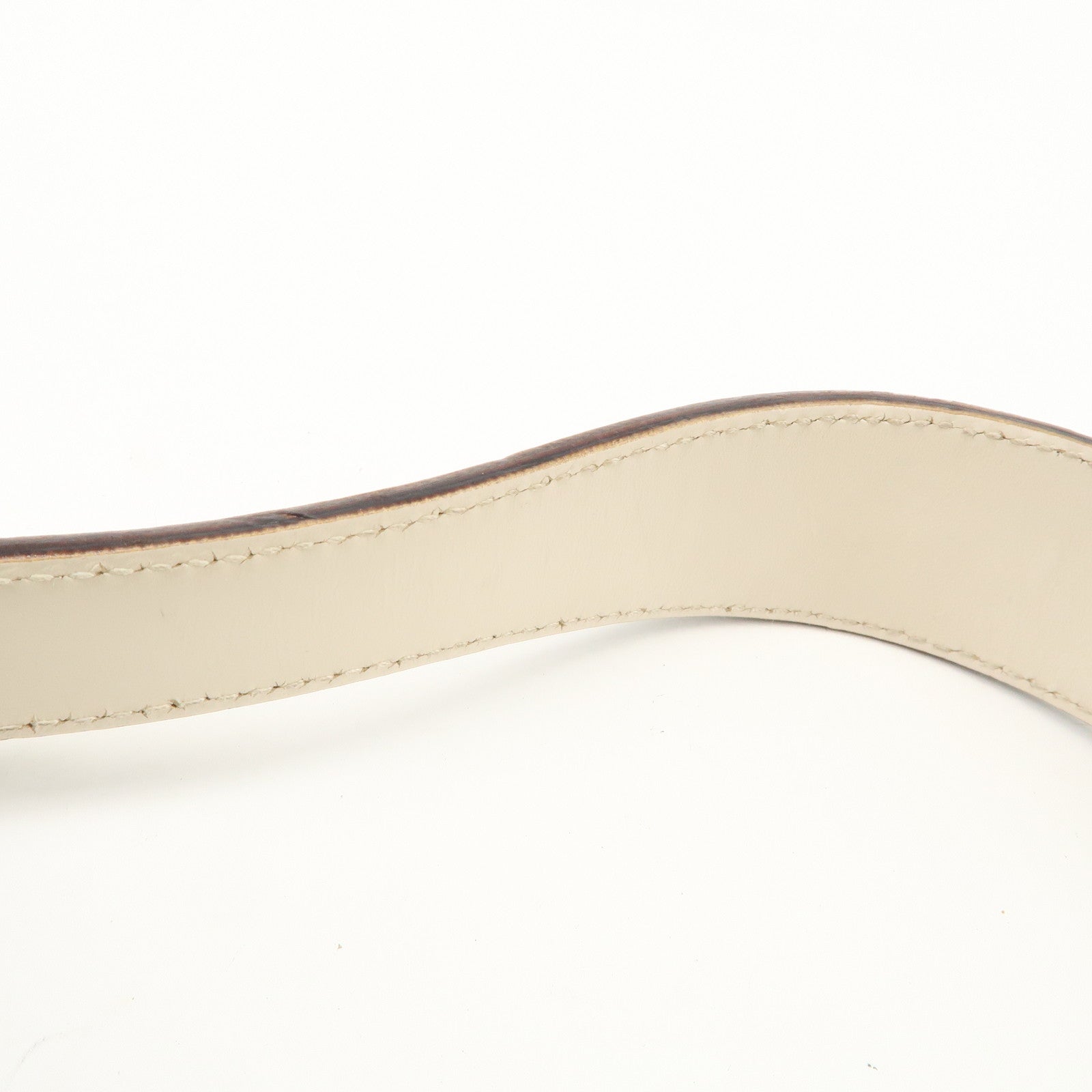 GUCCI Jackie GG Canvas Leather Shoulder Bag Beige White