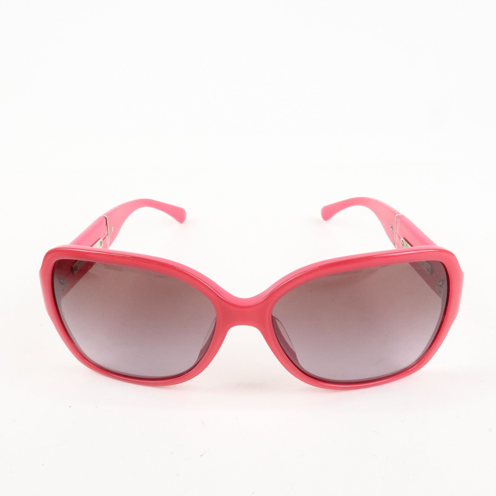 CHANEL Plastic Side COCO Mark Sunglasses Pink 1349/3P Used