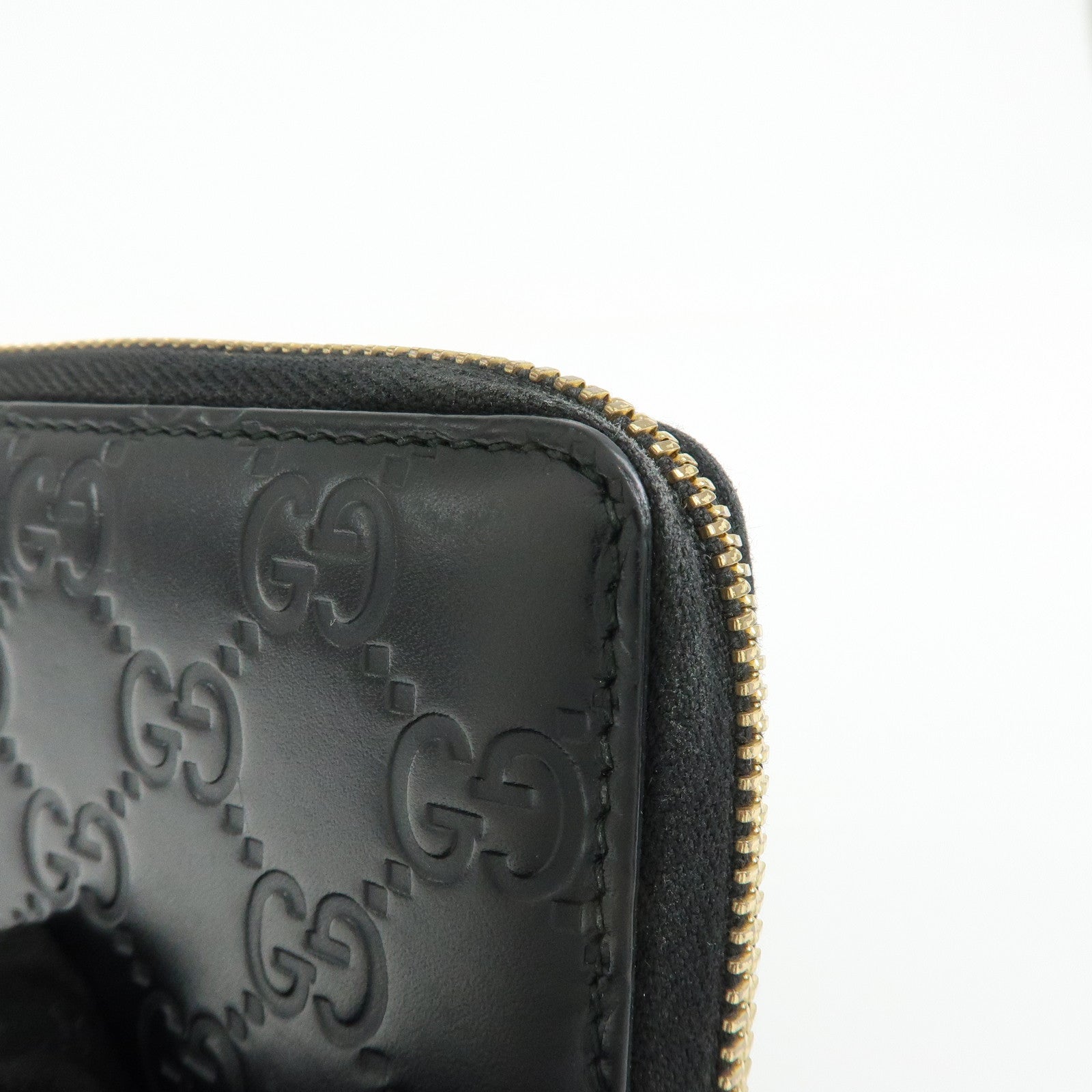 GUCCI Guccissima Leather Zip Around Coin Case Card Holder 447939