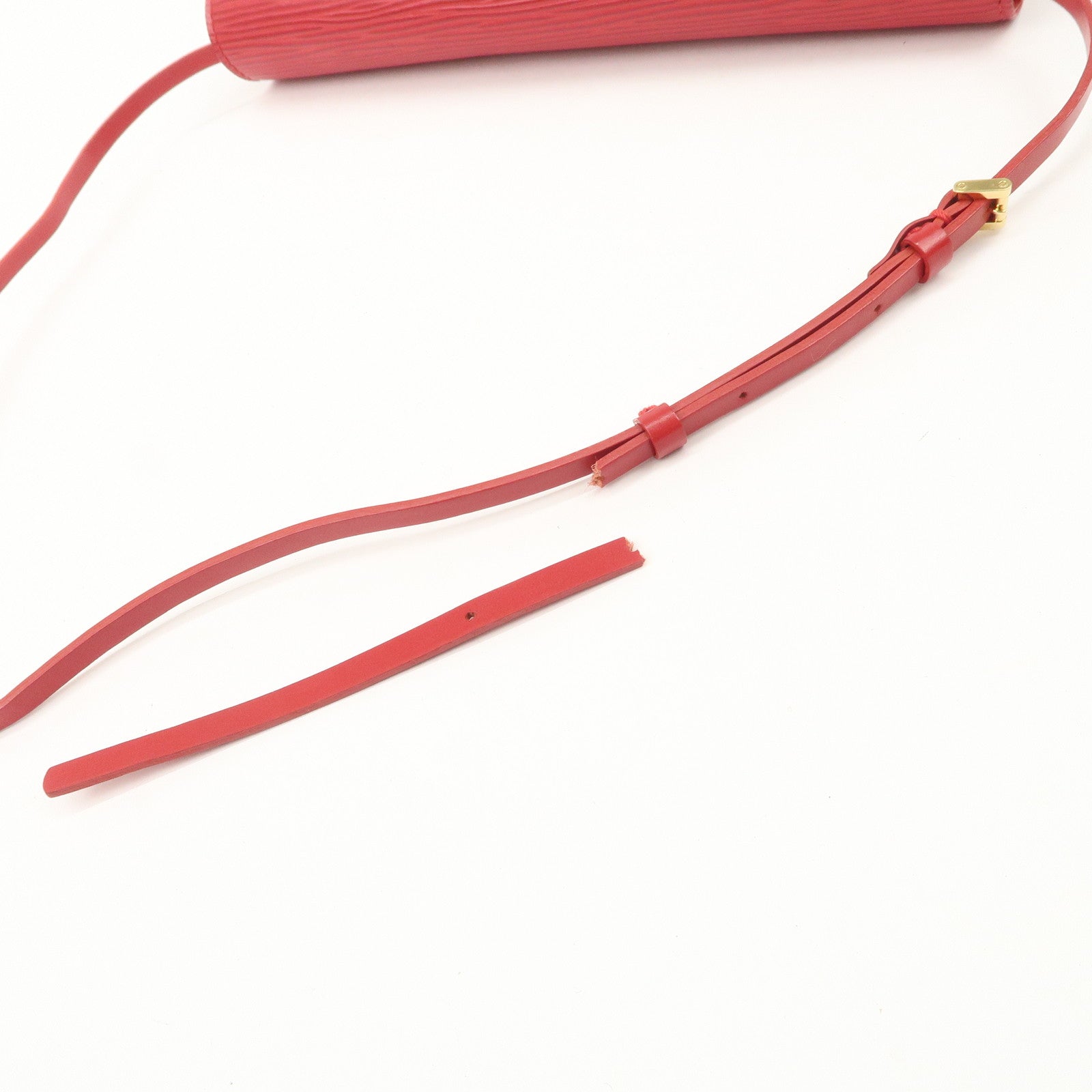 Louis Vuitton Epi leather Honfleur Cuir Hand Bag Red M5273E