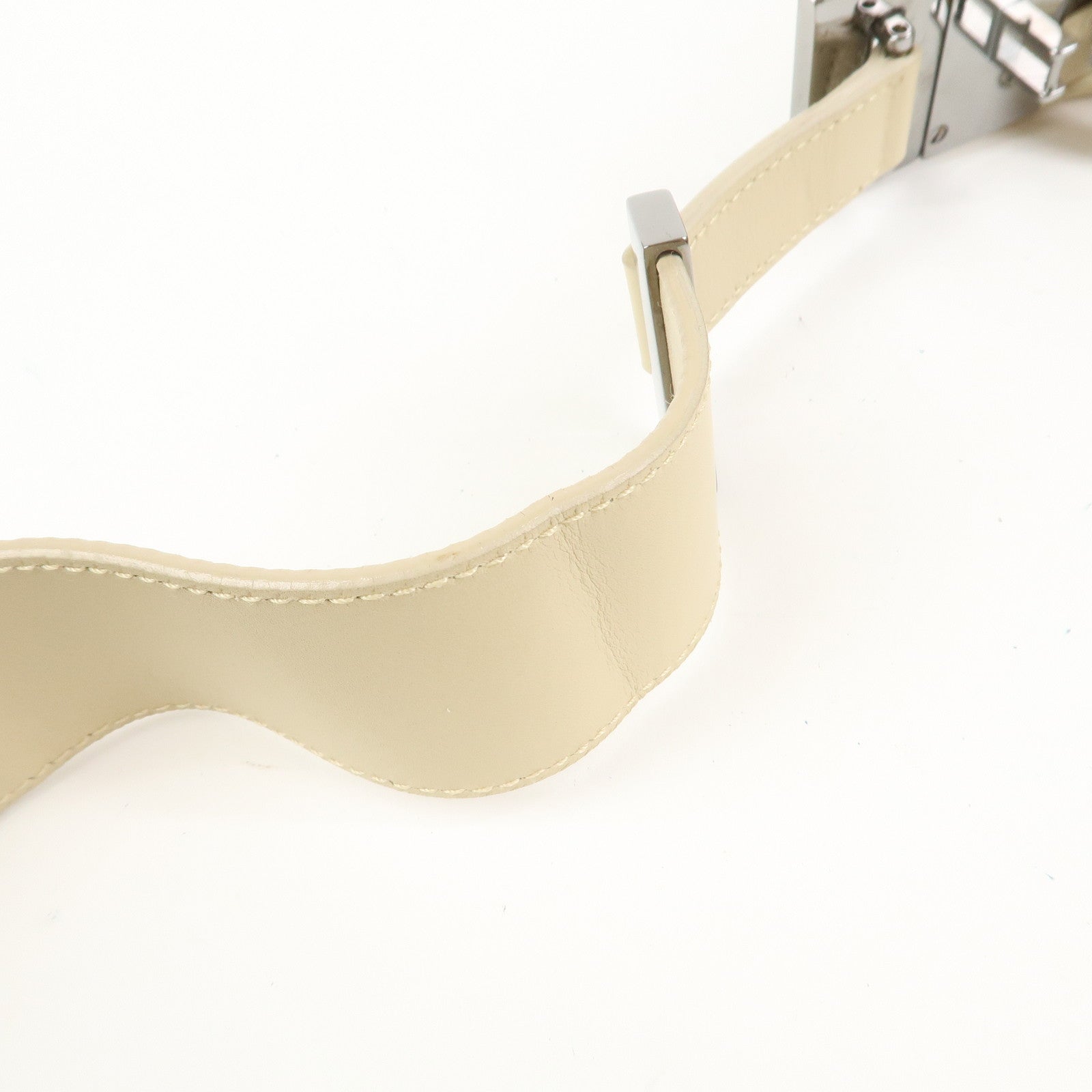 GUCCI Leather Shoulder Bag Ivory 001.3315