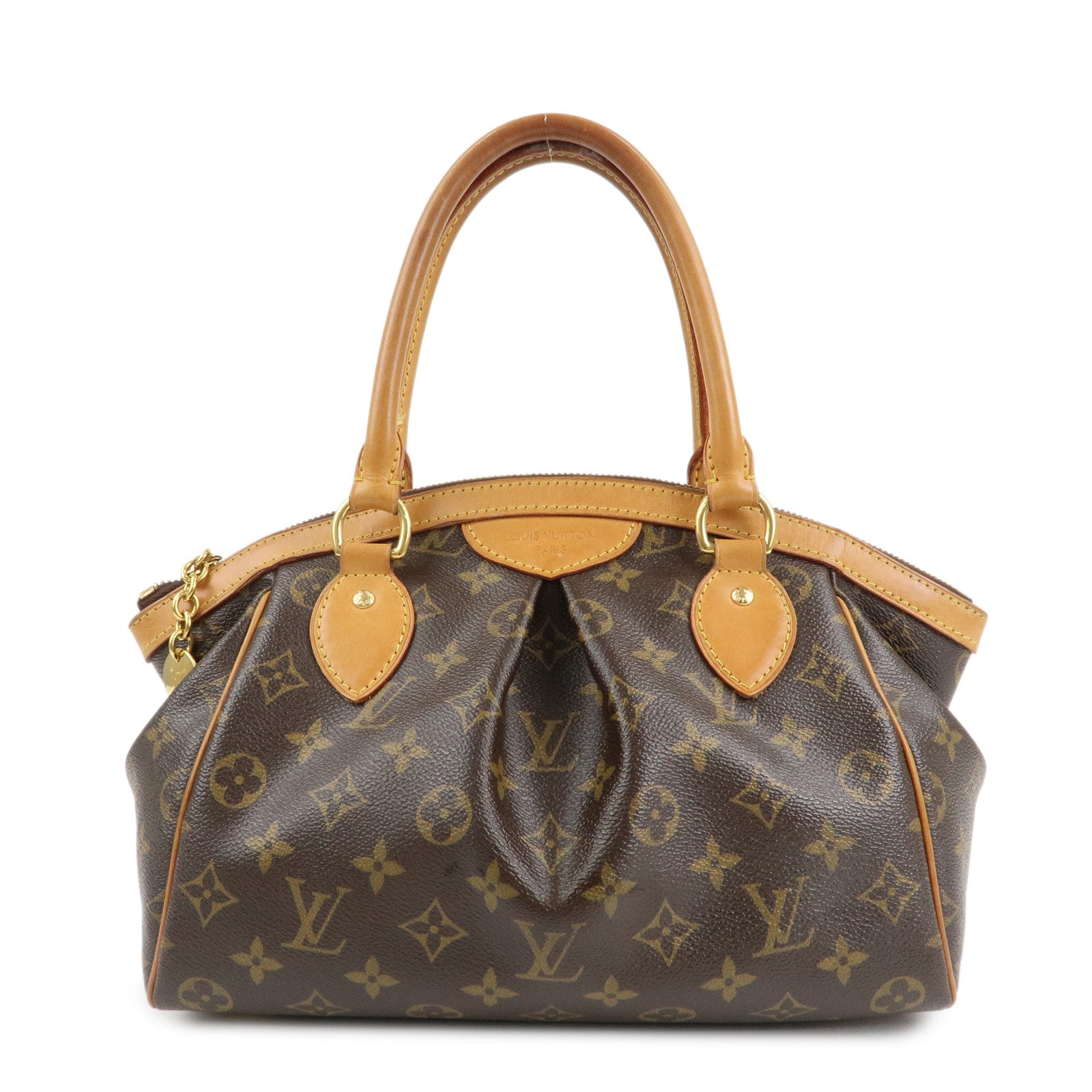 Louis Vuitton Monogram Tivoli PM Hand Bag Shoulder Bag Brown M40143 Used
