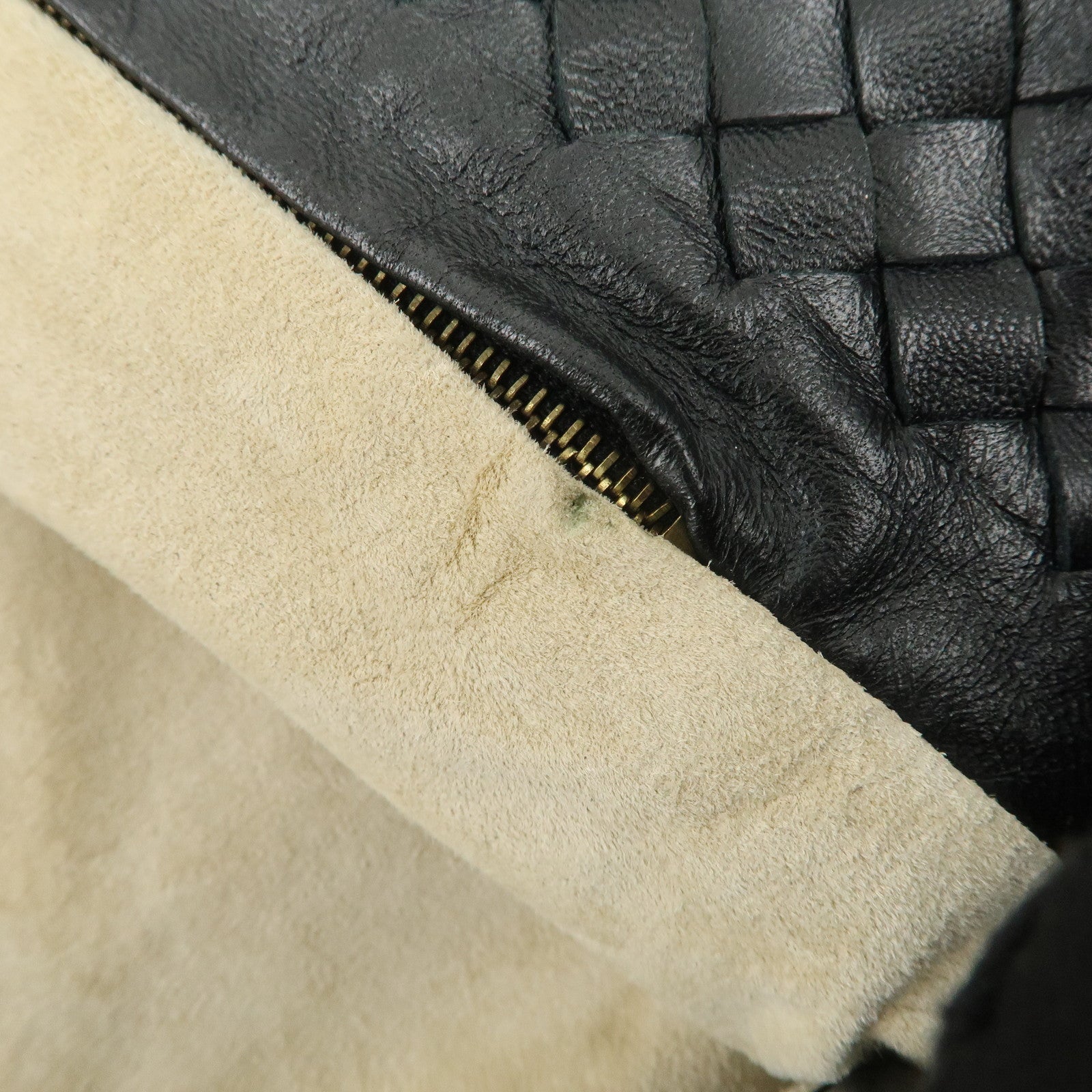 BOTTEGA VENETA Intrecciato Leather Tote Bag Hand Bag Black