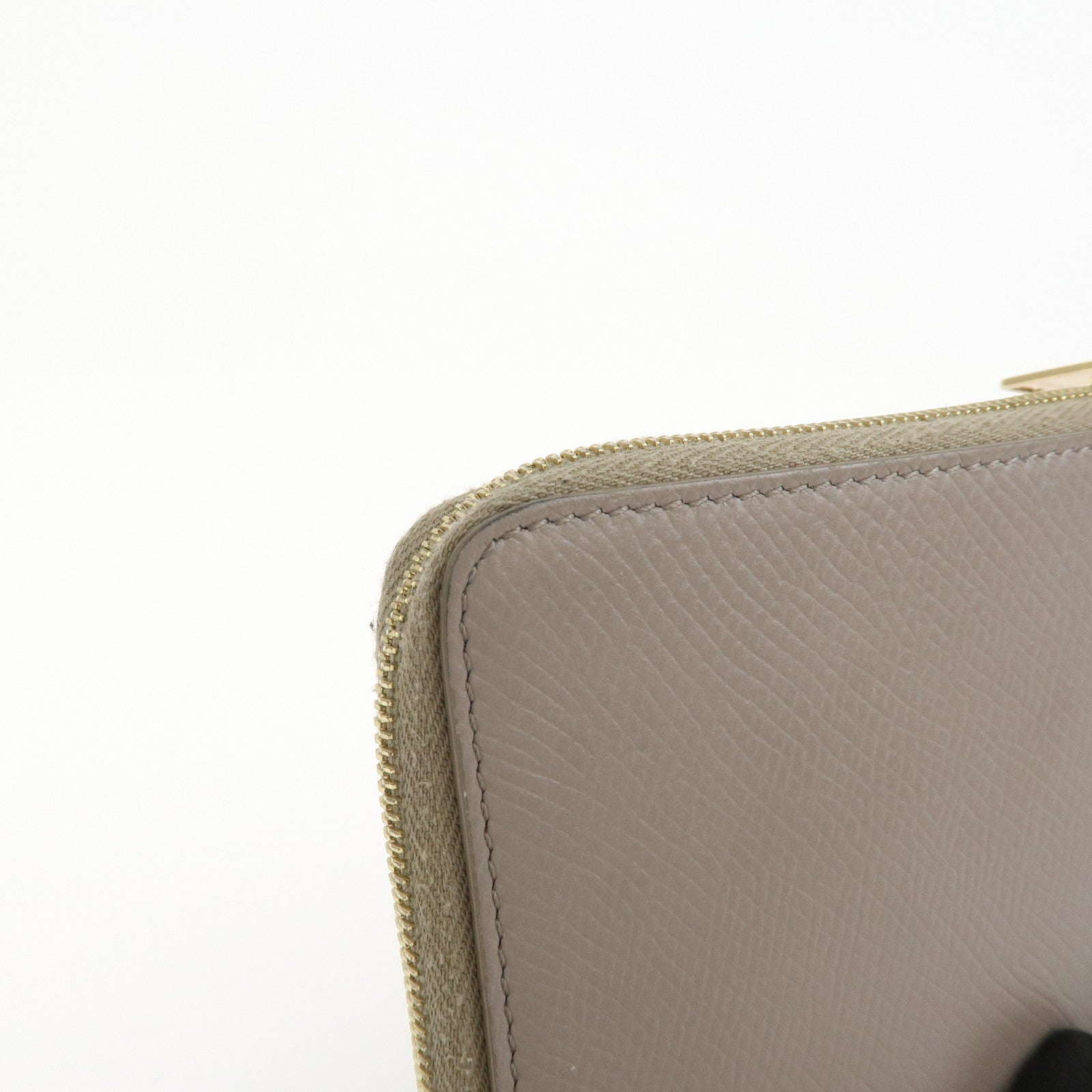 CELINE Leather Compact Wallet Card Case Beige