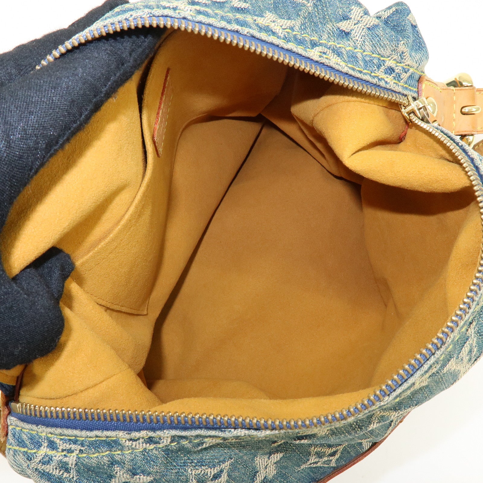 Louis Vuitton Monogram Denim Baggy GM Shoulder Bag Blue M95048