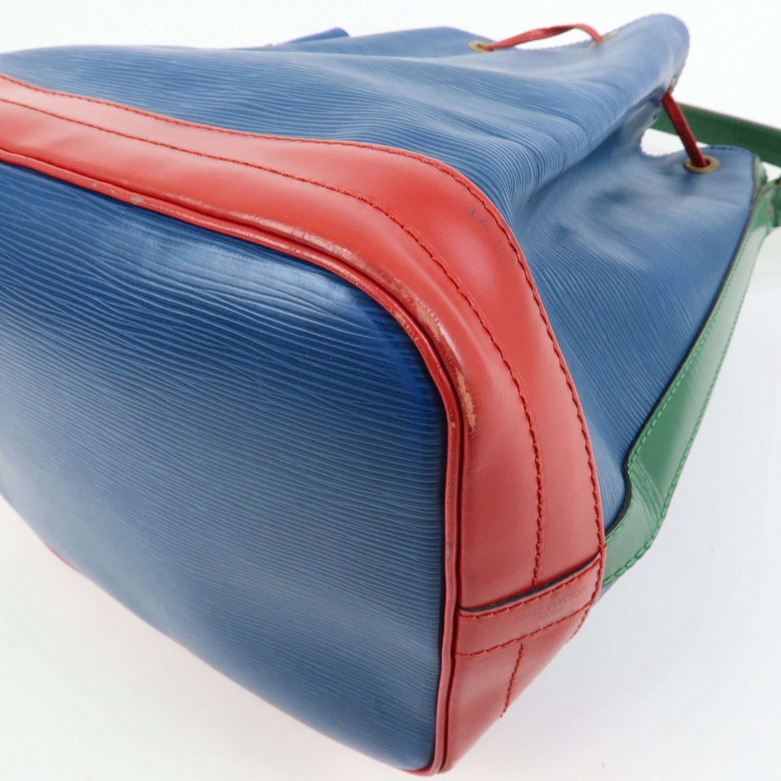 Louis Vuitton Epi Noe Tricolor Shoulder Bag Blue Green Red M44082