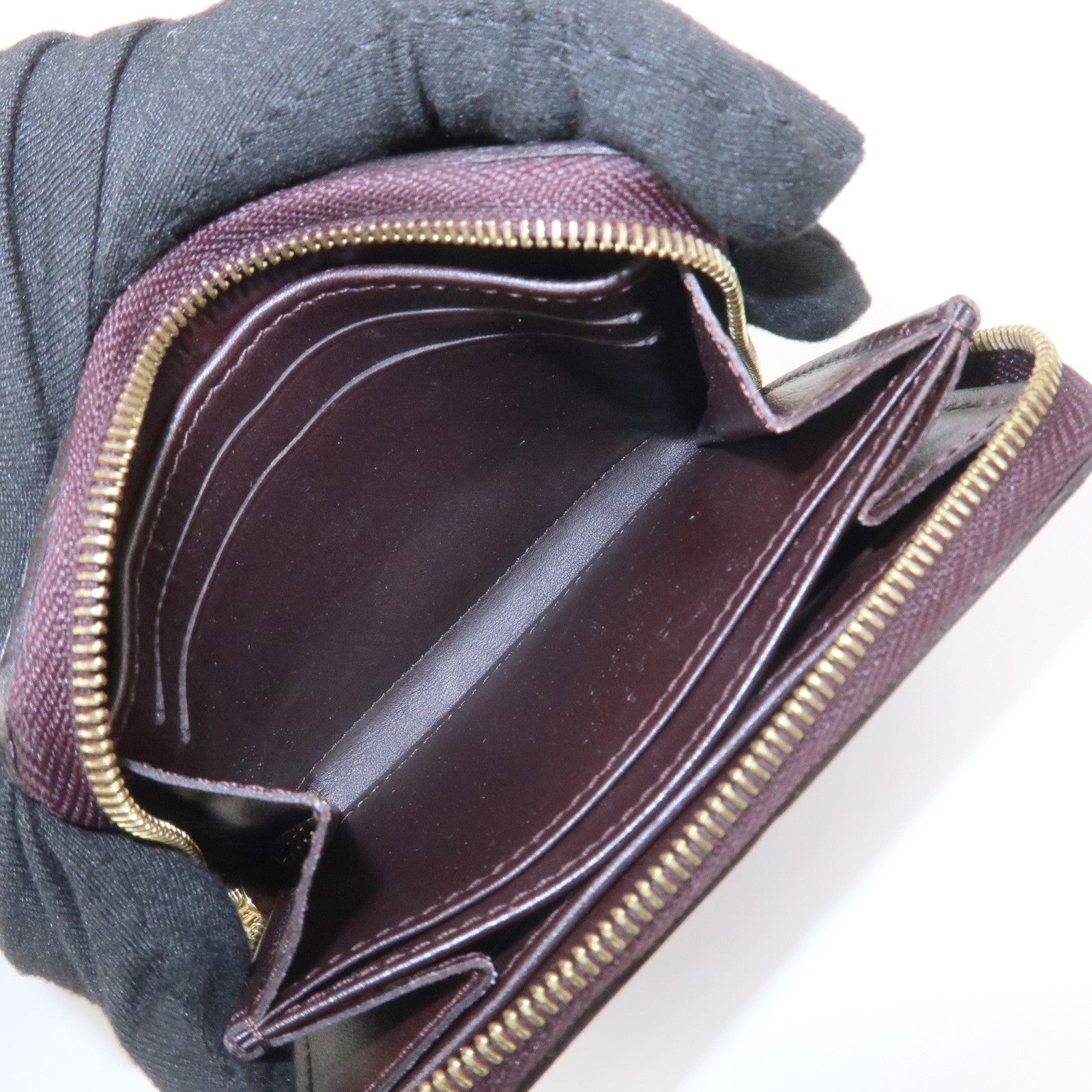 Louis Vuitton Monogram Vernis Zippy Coin Purse Amarante M93607