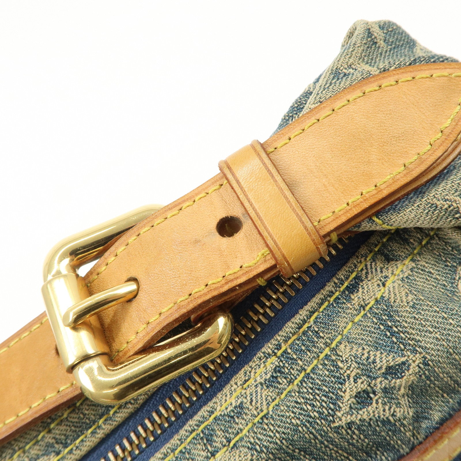 Louis Vuitton Monogram Denim Baggy PM 2Way Bag Shoulder Bag M95049 Used