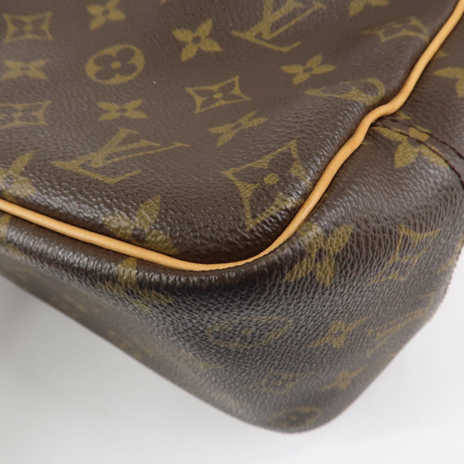 Louis Vuitton Leather Canvas Monogram Deauville Hand Bag M47270 Used