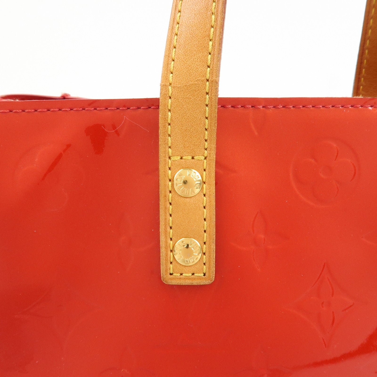 Louis Vuitton Monogram Vernis Lead PM Hand Bag Pomme d'Amour M91990